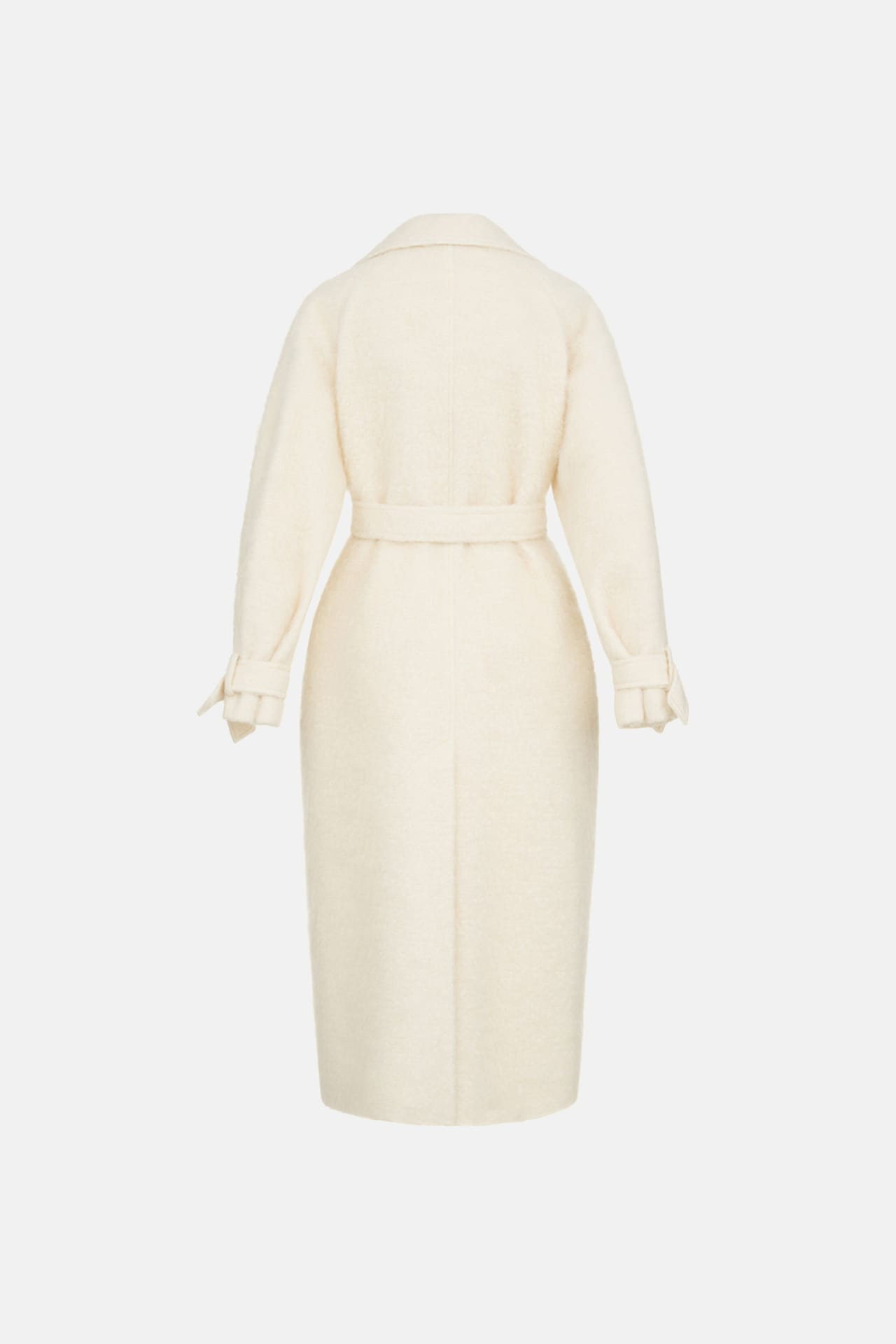 Maxi alpaca coat with dropped sleeves - Photo 4