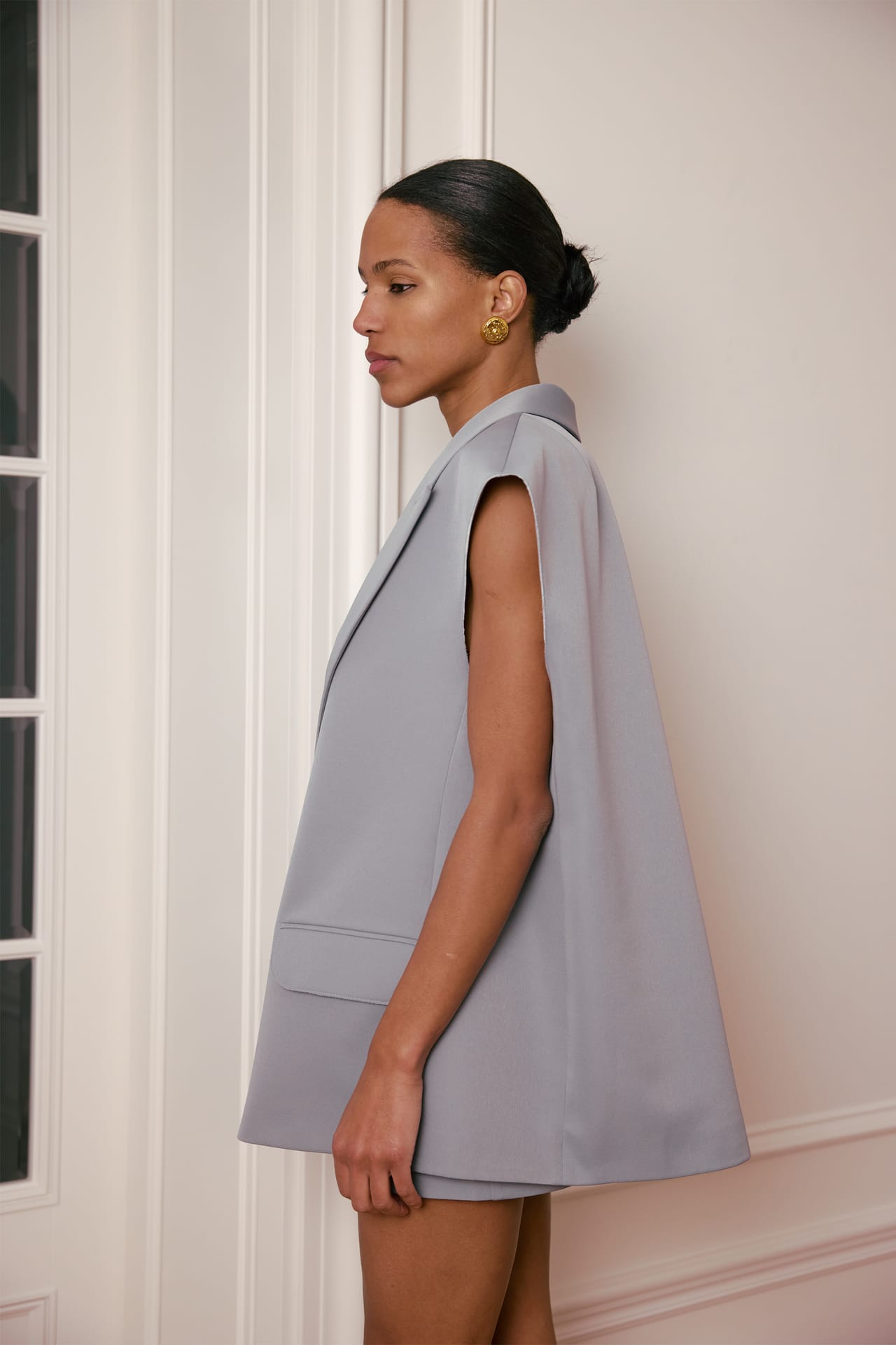 Gilet oversize en coton - Photo 2