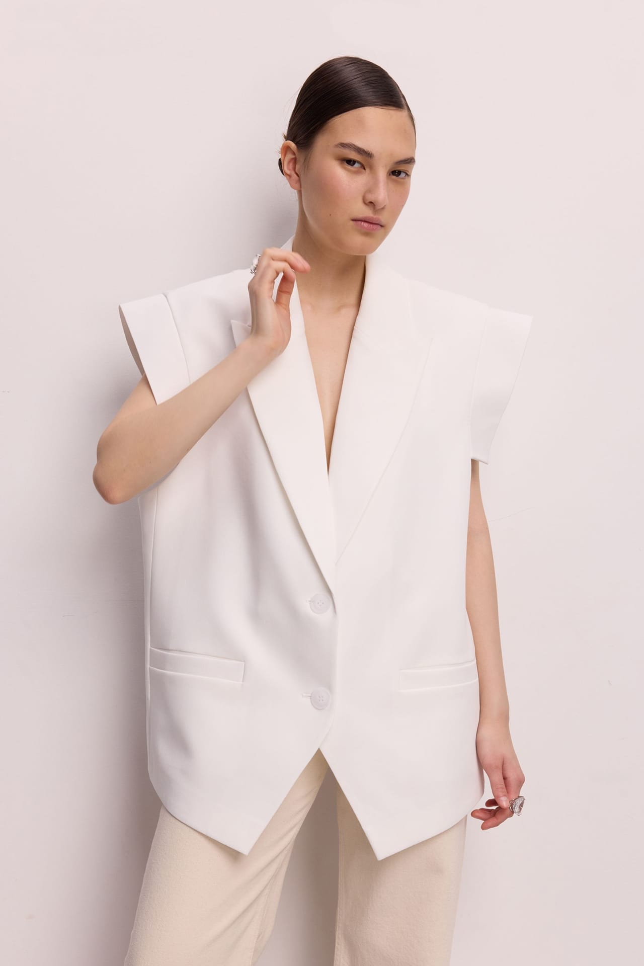 Gilet en coton vif - Photo 1