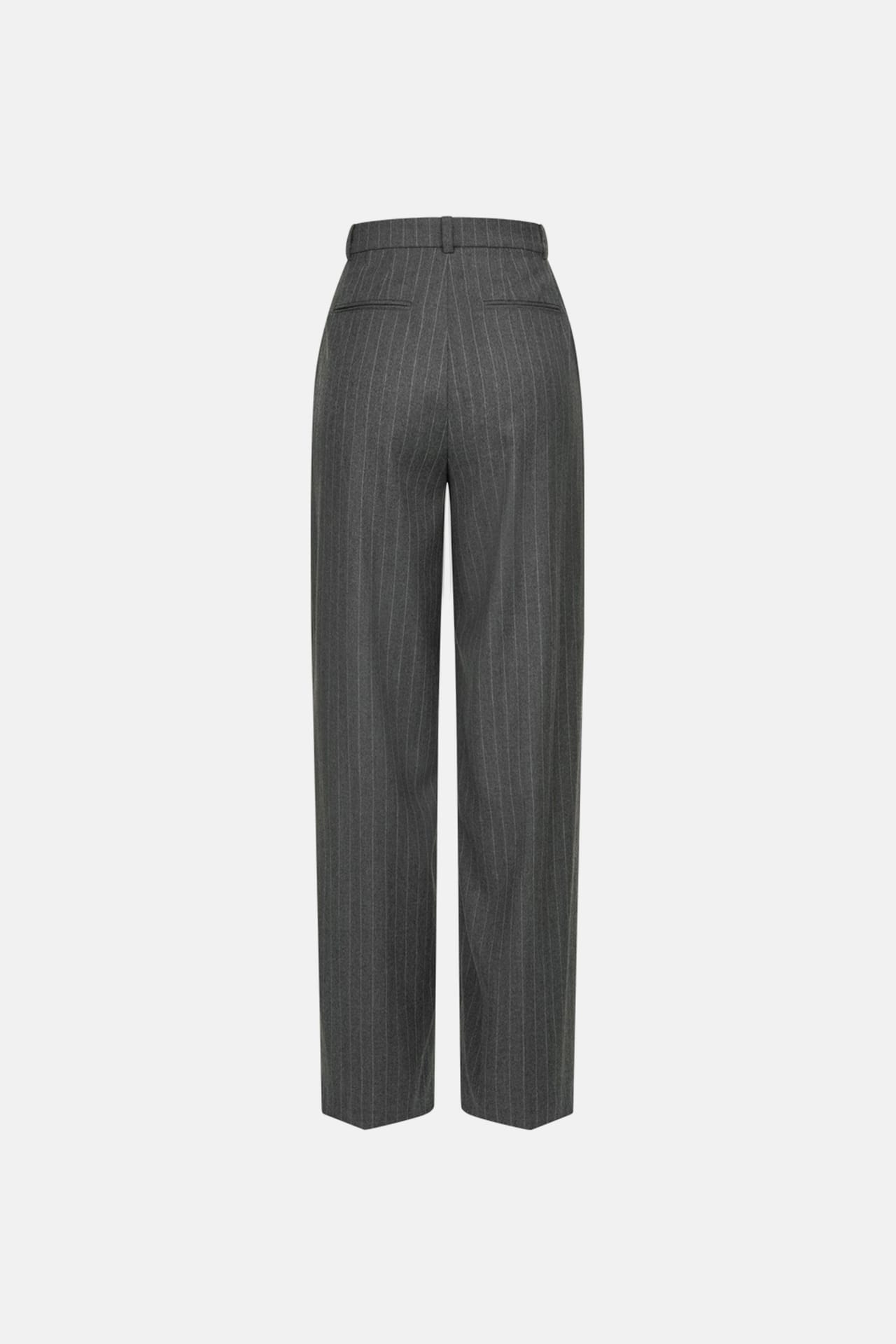Relaxed wool pants with a mid-rise fit - Photo 2