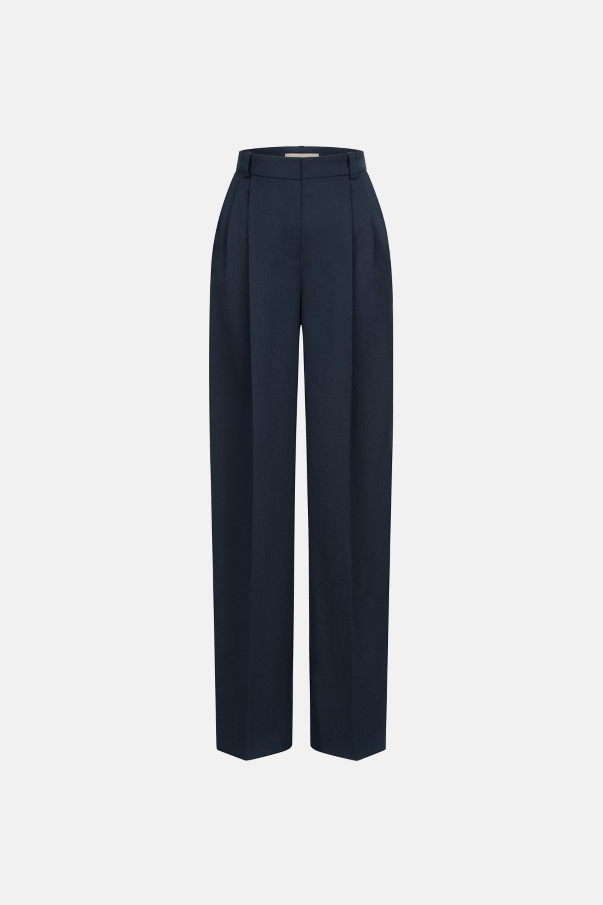 Relaxed wool pants with a mid-rise fit - WWB-P1068-11-1 - Photo 3