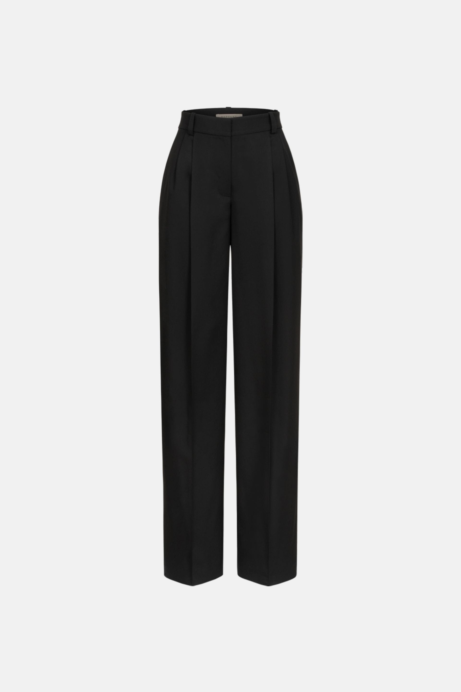 Relaxed cotton trousers with a mid-rise fit - WWB-P1068-2-11 - Photo 1