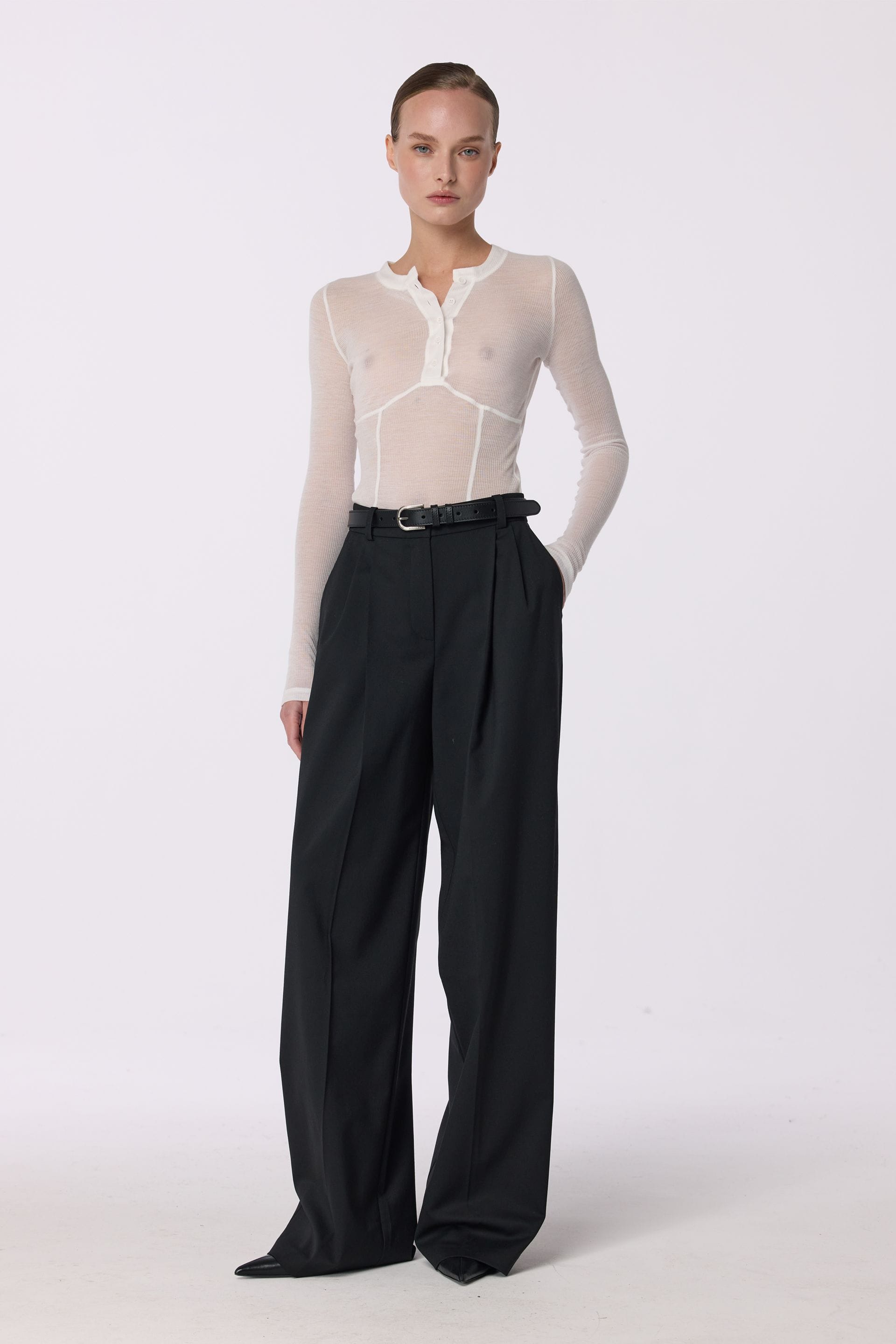 Pantalon en laine Relax Pants - WWB-P1068-2-1 - Photo 1