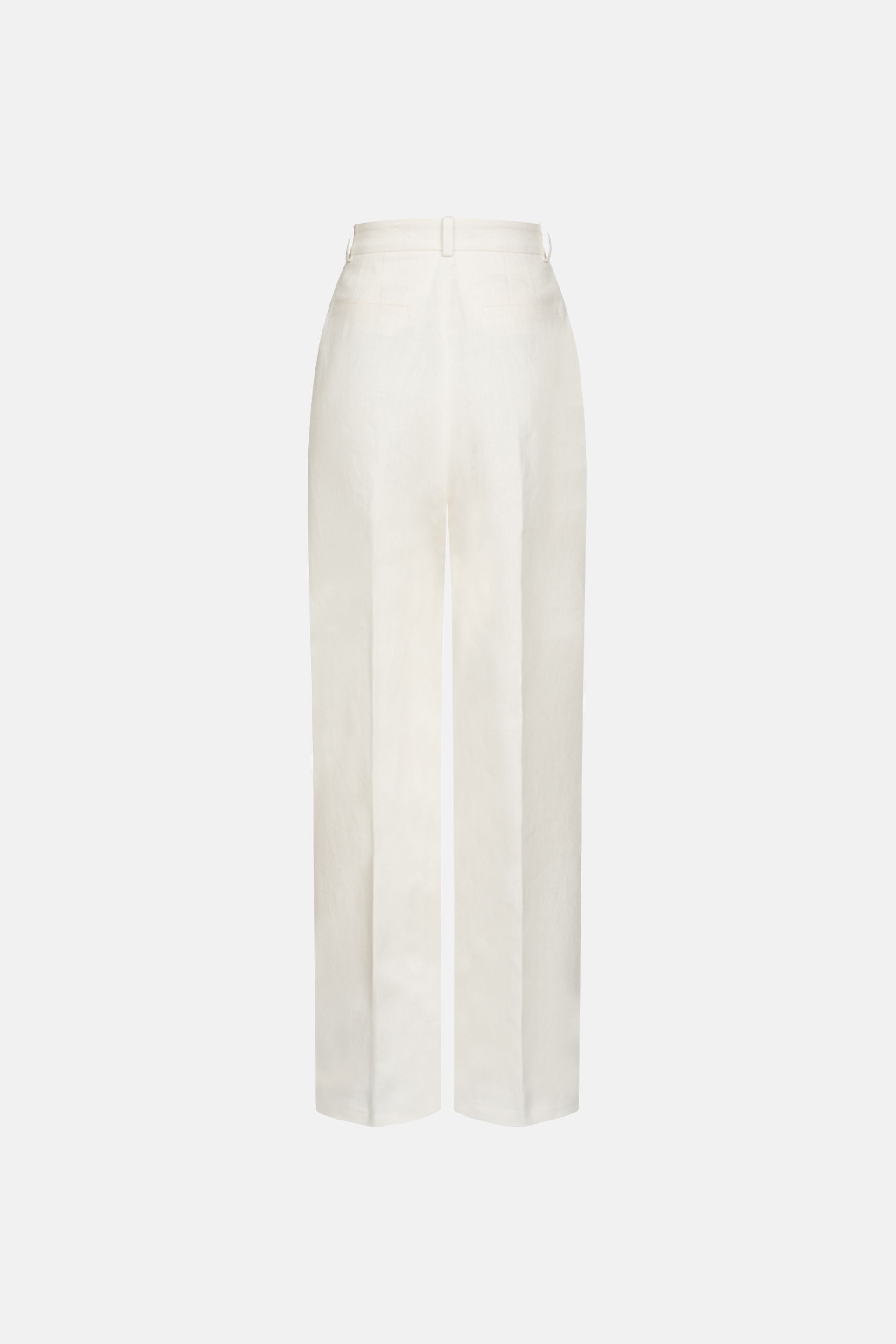 Linen relaxed trousers with a medium fit - WWB-P1068-3-14 - Photo 2