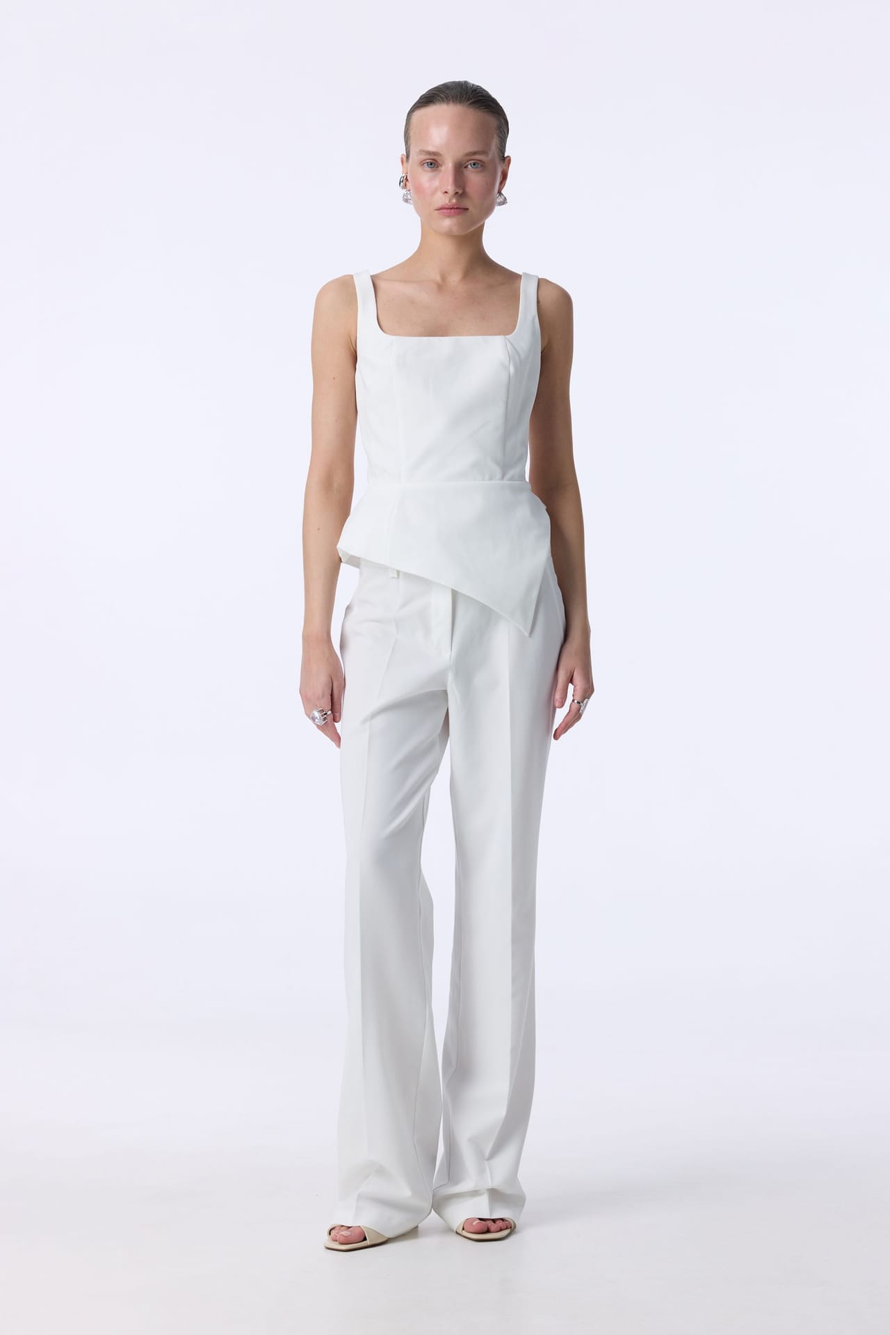 Slick tailored cotton pants - Photo 1