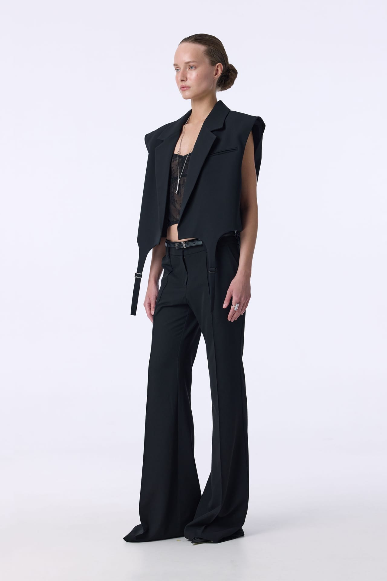 Pantalon en coton Bell bottom - Photo 5