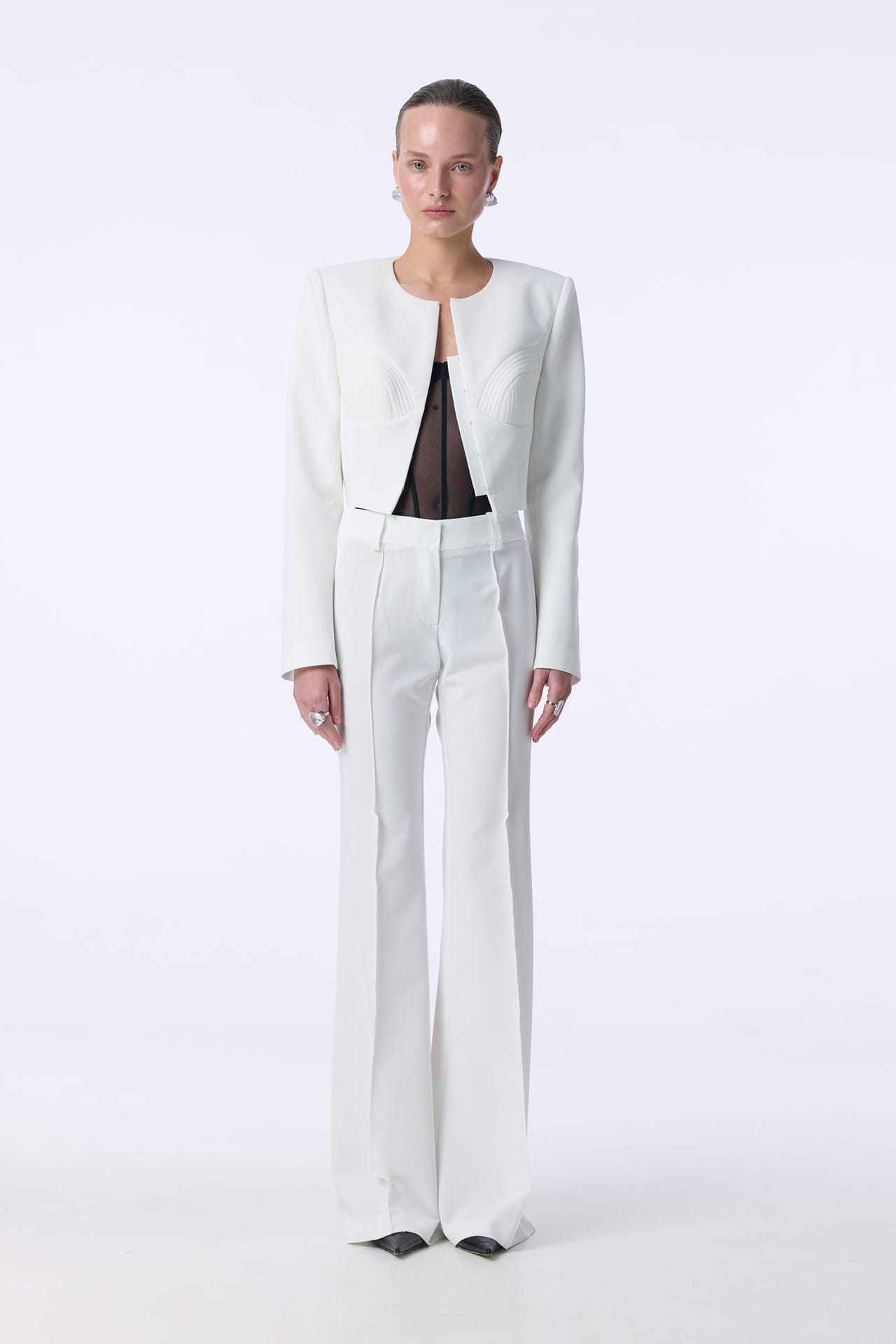 Pantalon en coton Bell bottom - Photo 1