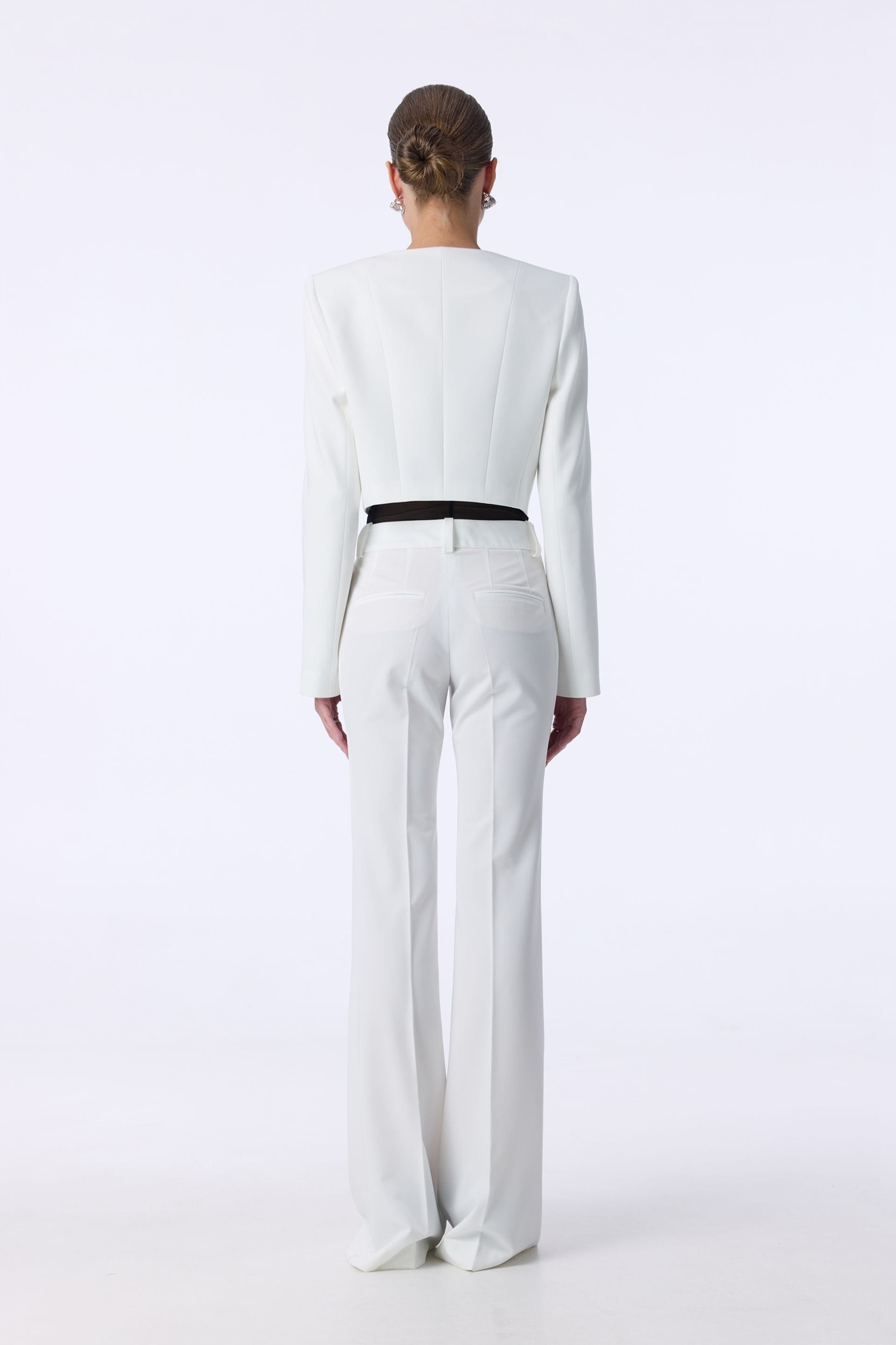 Bell bottom cotton trousers - WWB-P1128-3-12 - Photo 2