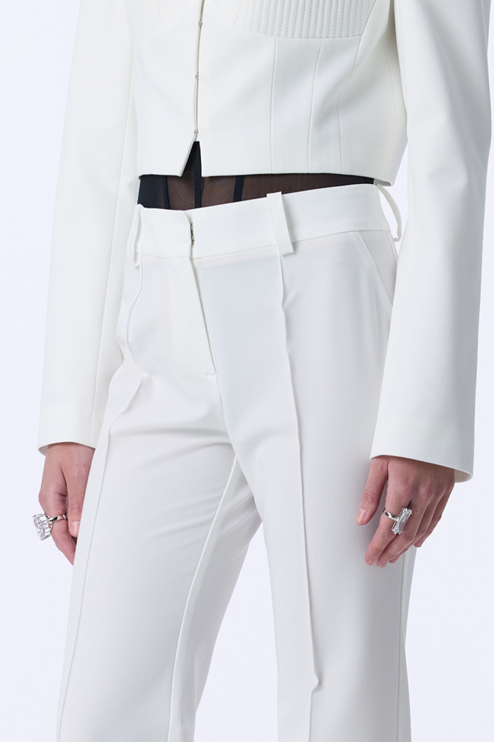 Bell bottom cotton trousers - WWB-P1128-3-12 - Photo 5