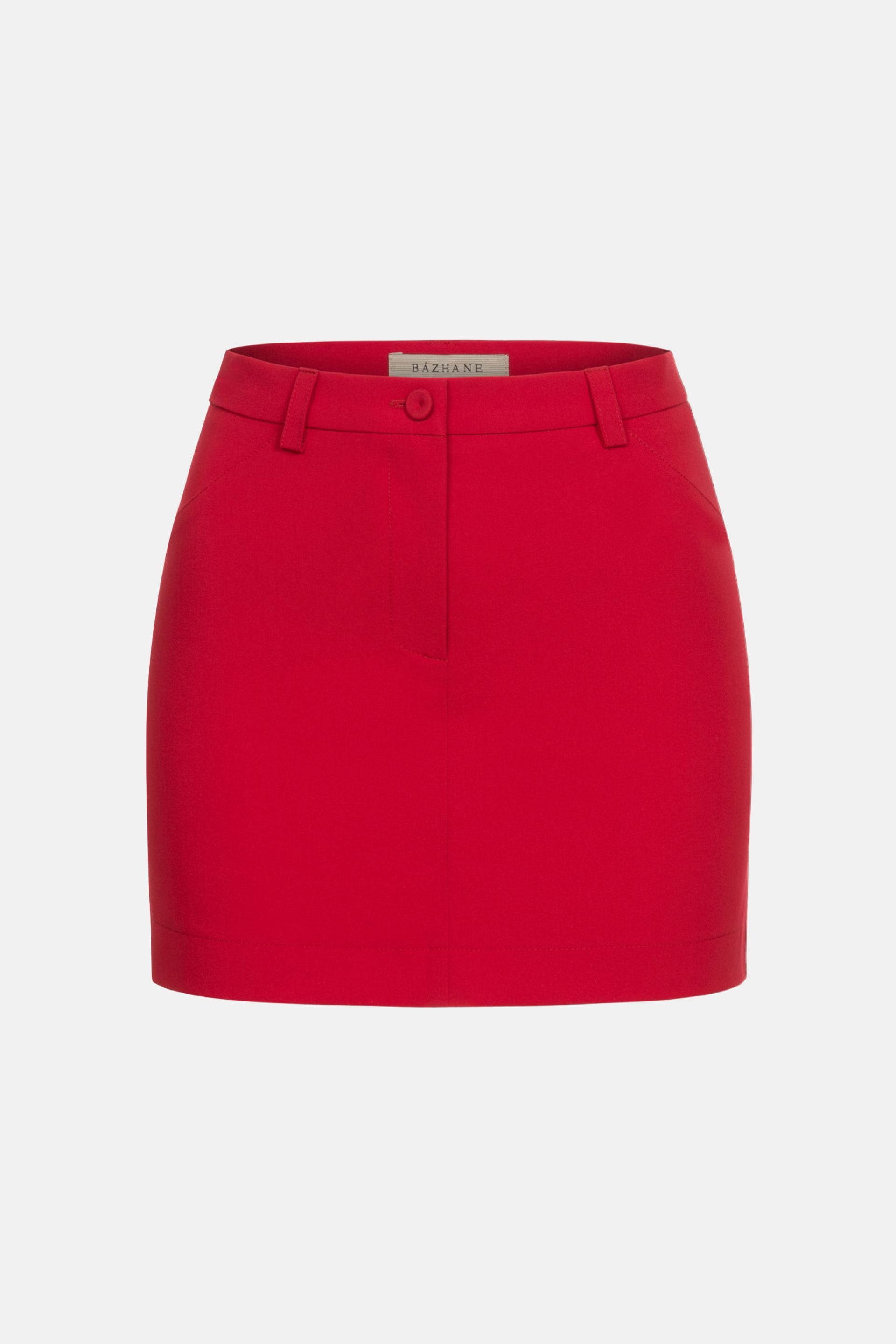 Cotton mini skirt with a mid-length fit - WWB-SK1033-13-11 - Photo 1