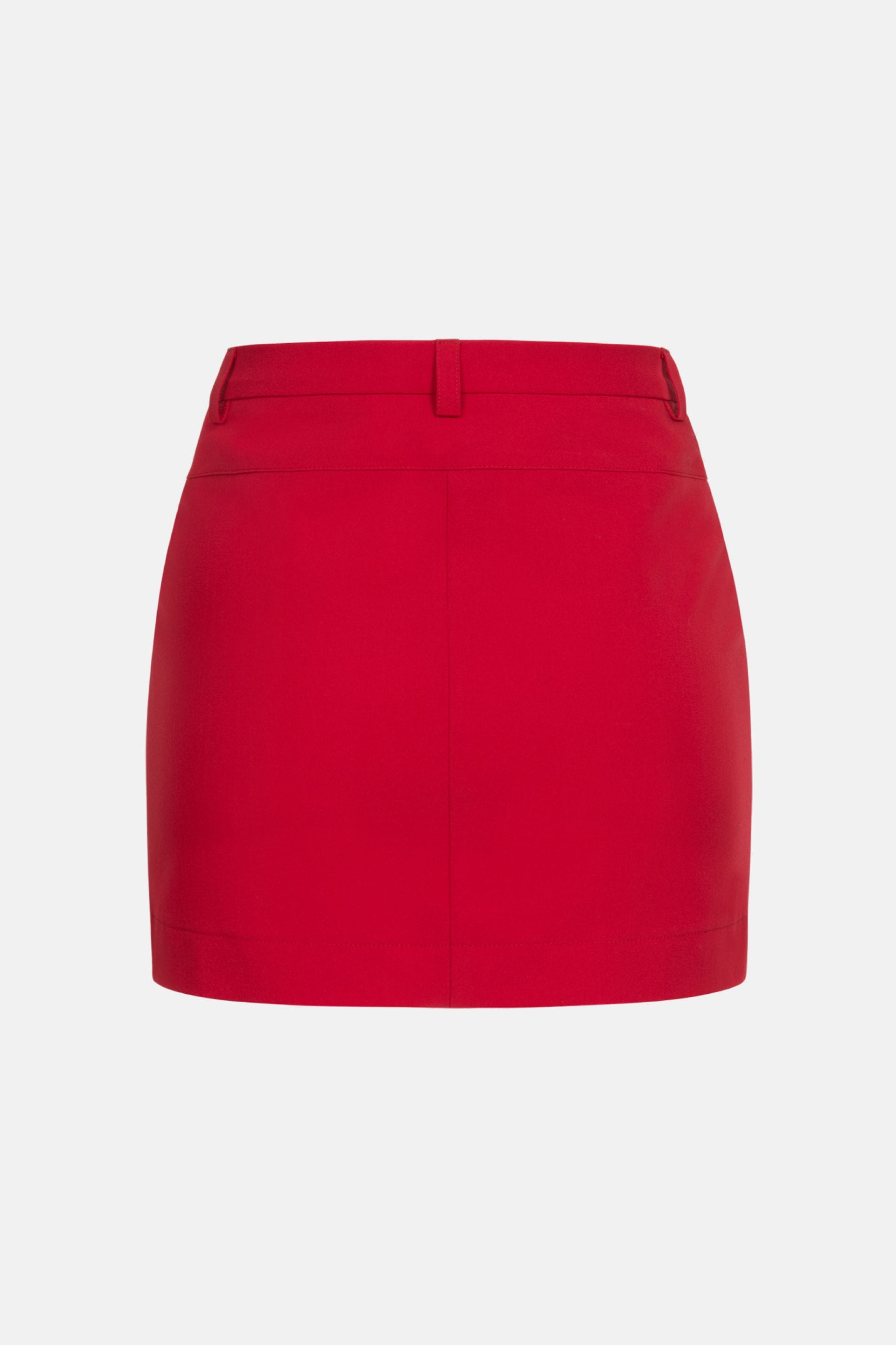 Cotton mini skirt with a mid-length fit - WWB-SK1033-13-11 - Photo 2