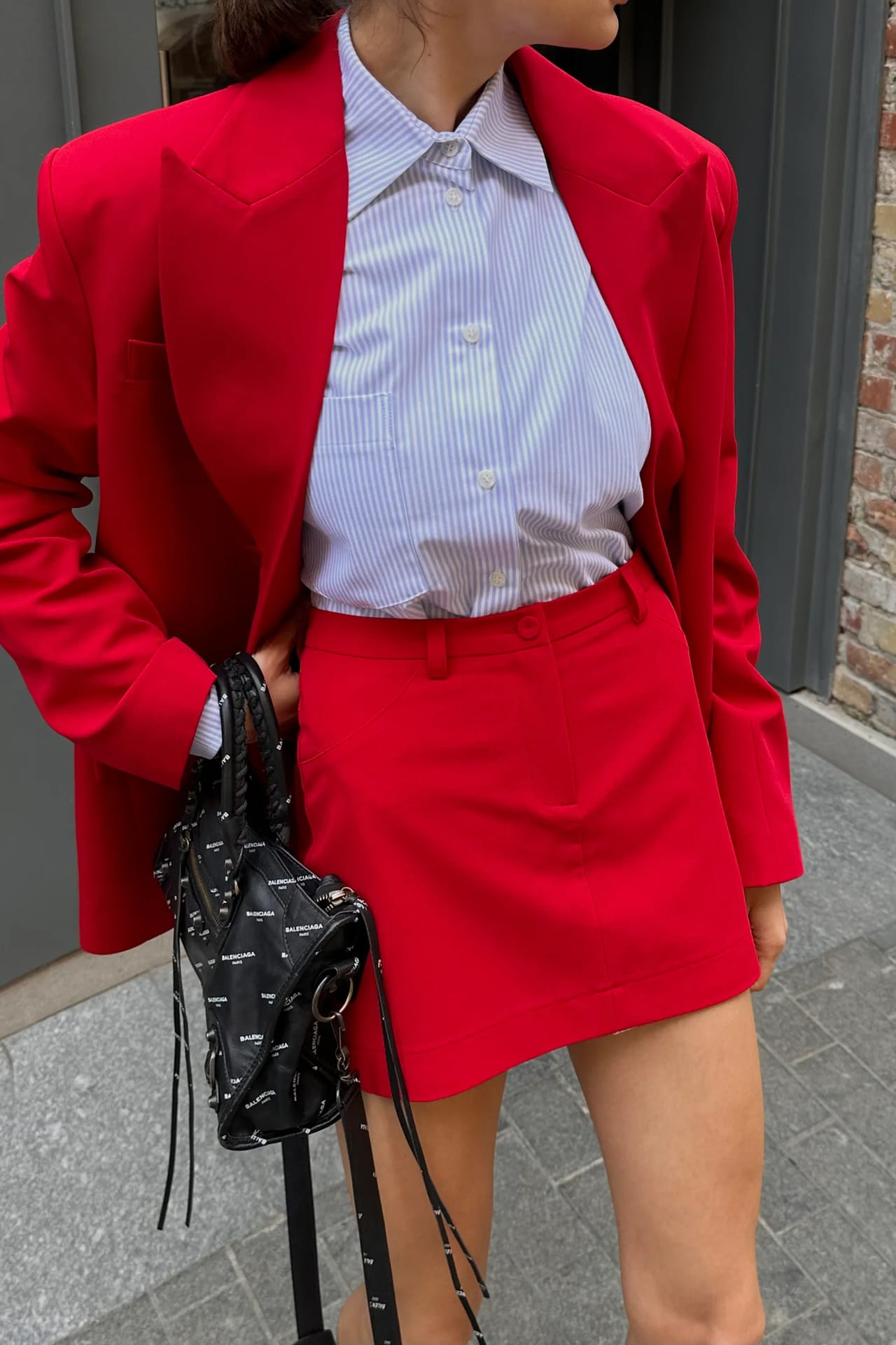 Jupe mini en coton taille moyenne - Photo 3