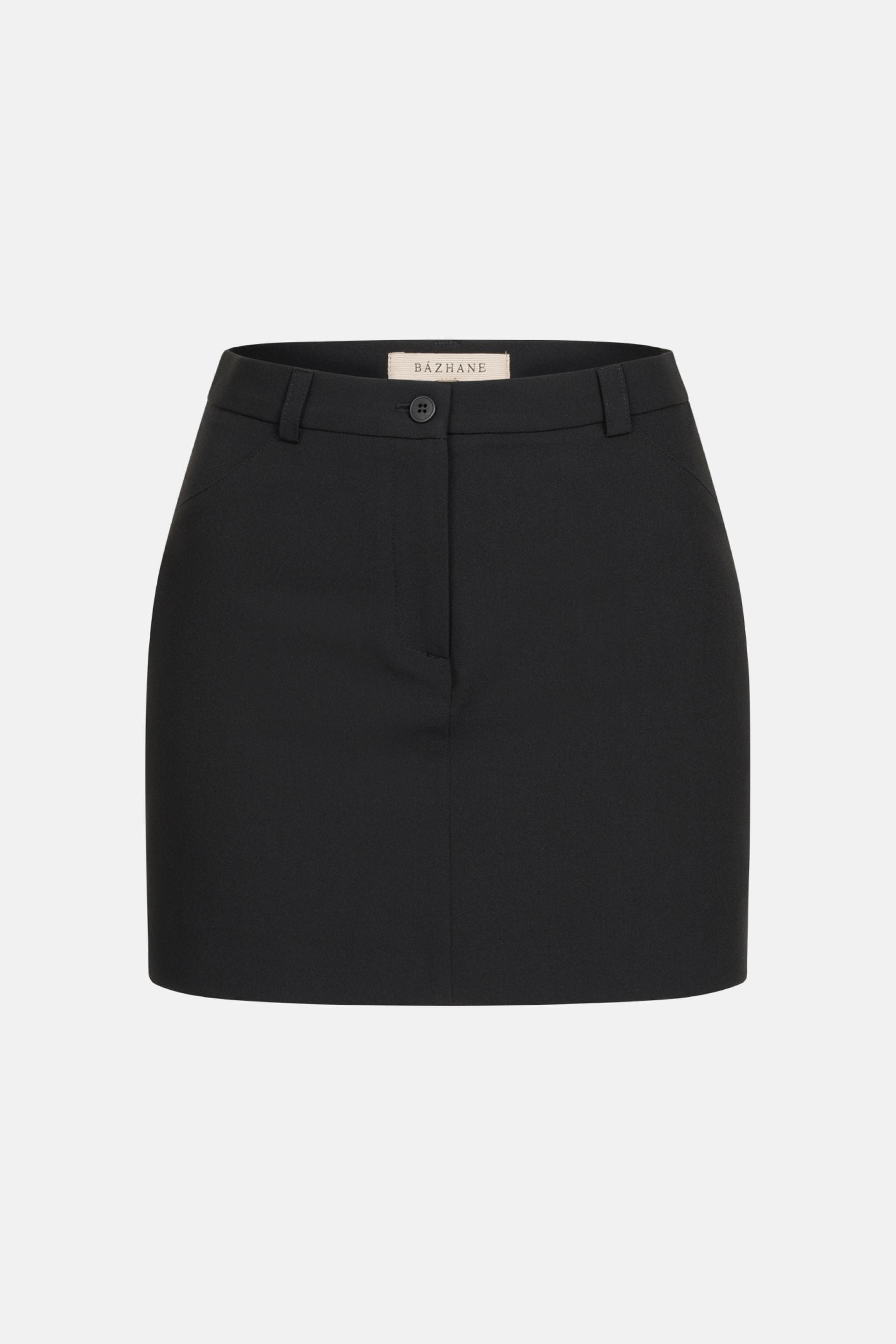 Cotton mini skirt with a mid-length fit - WWB-SK1033-2-11 - Photo 1