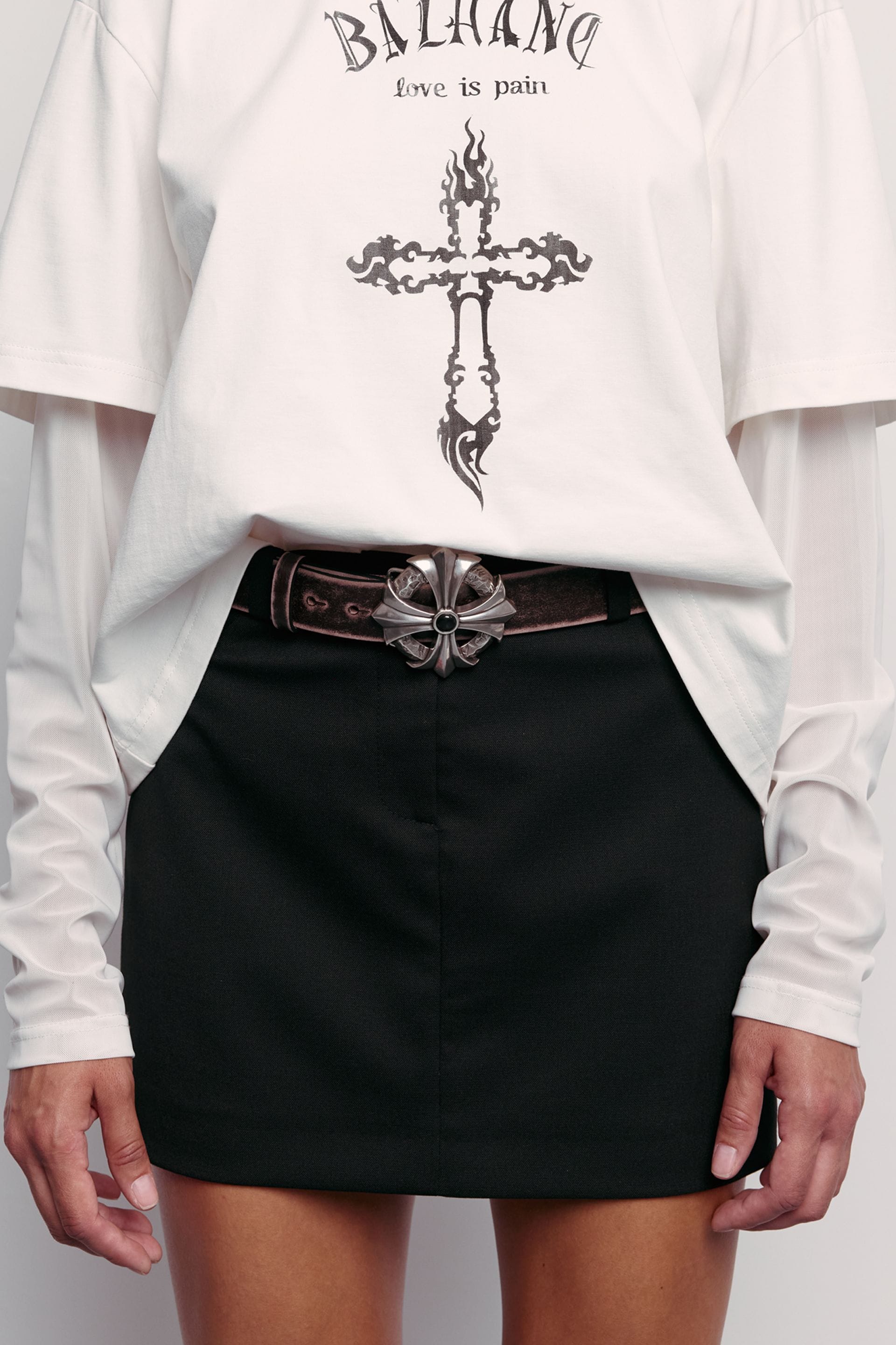 Wool mini skirt with mid-rise - WWB-SK1033-2-1 - Photo 5