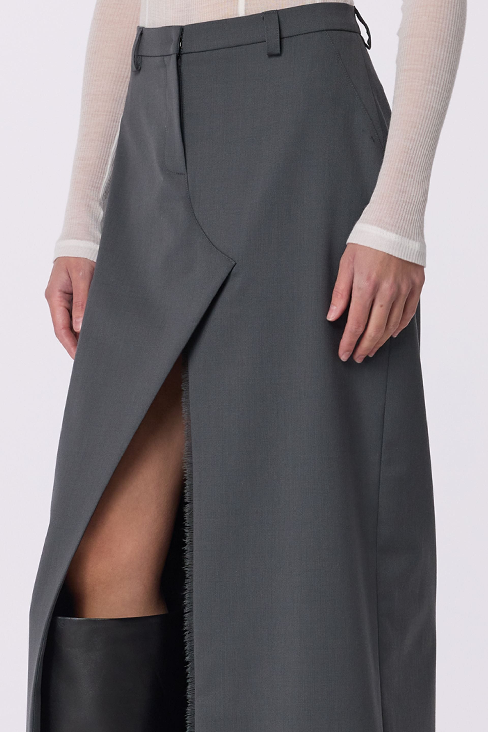 Maxi skirt with slit - WWB-SK1040-18-1 - Photo 5