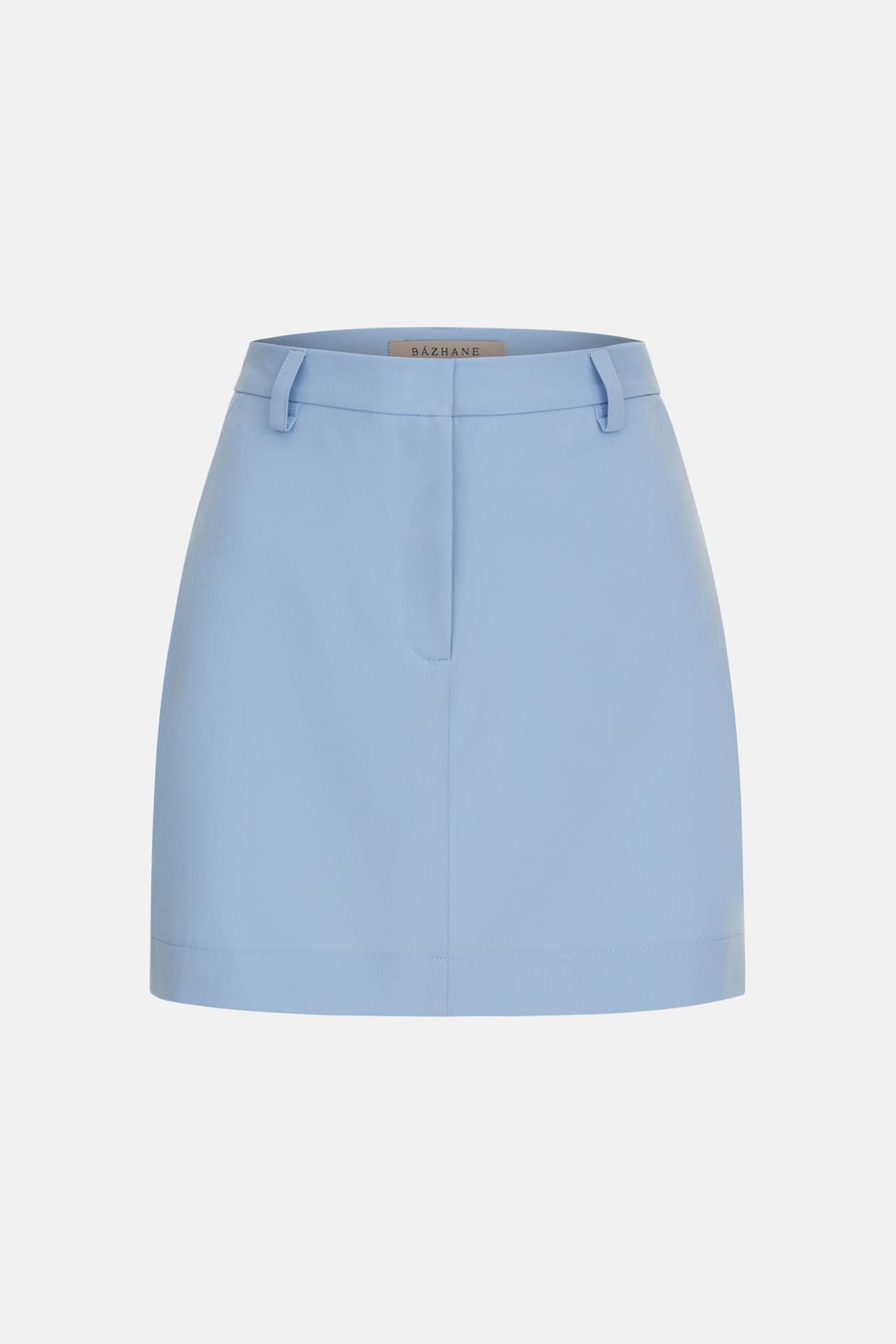 Mini-jupe taille haute en coton - Photo 3
