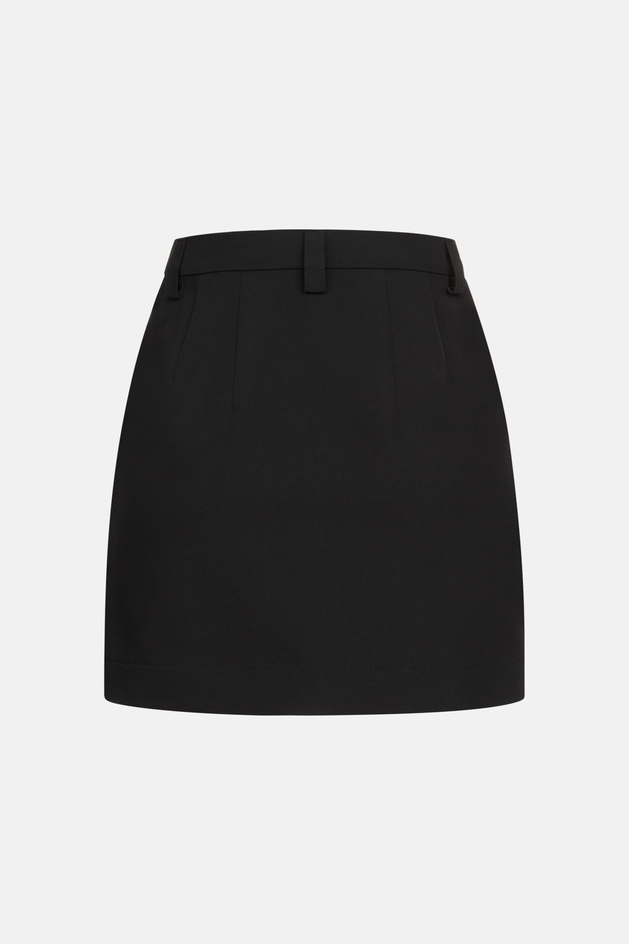 Mini-jupe taille haute en coton - Photo 4