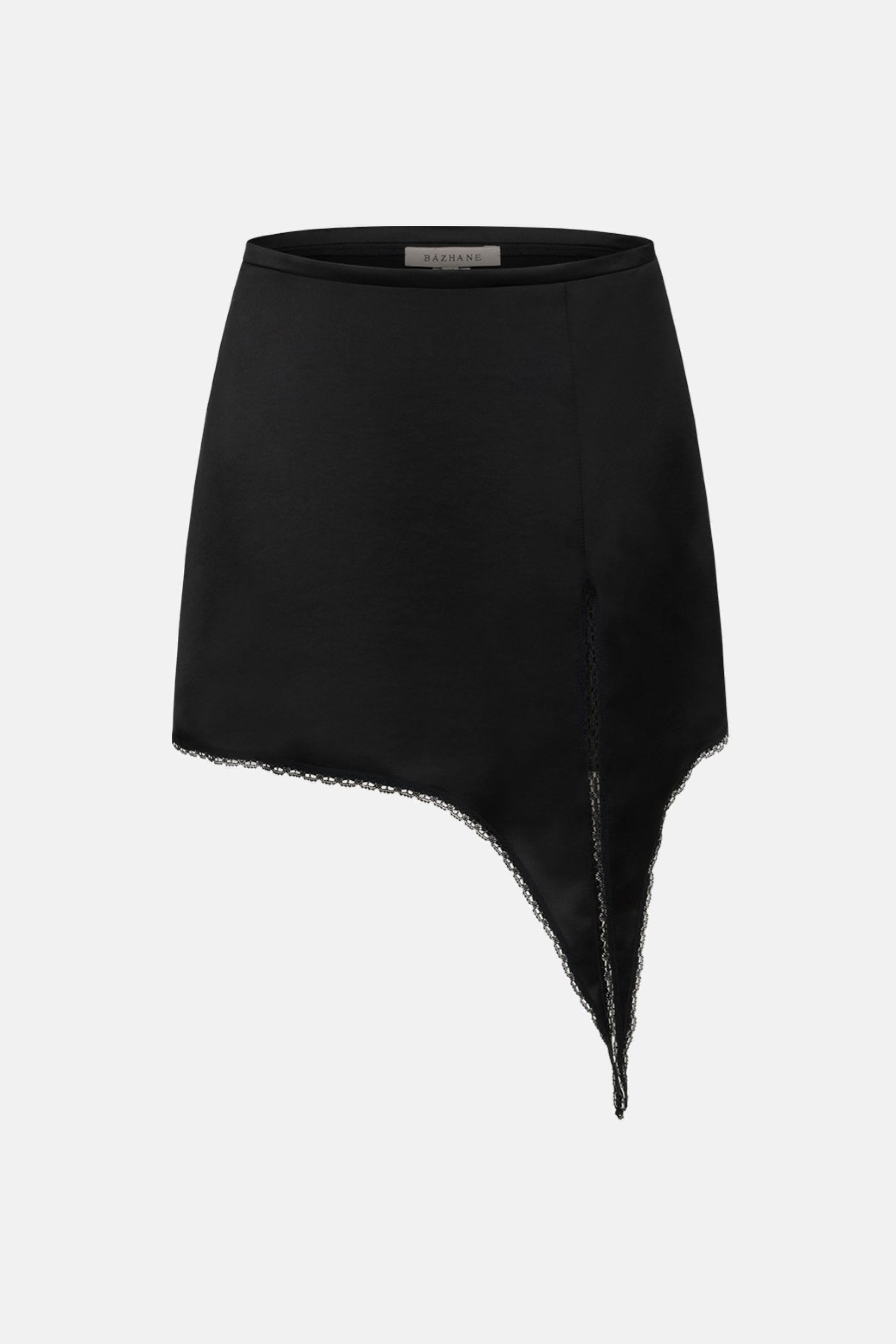 Mini skirt with slit and lace - WWB-SK1065-2-6 - Photo 3