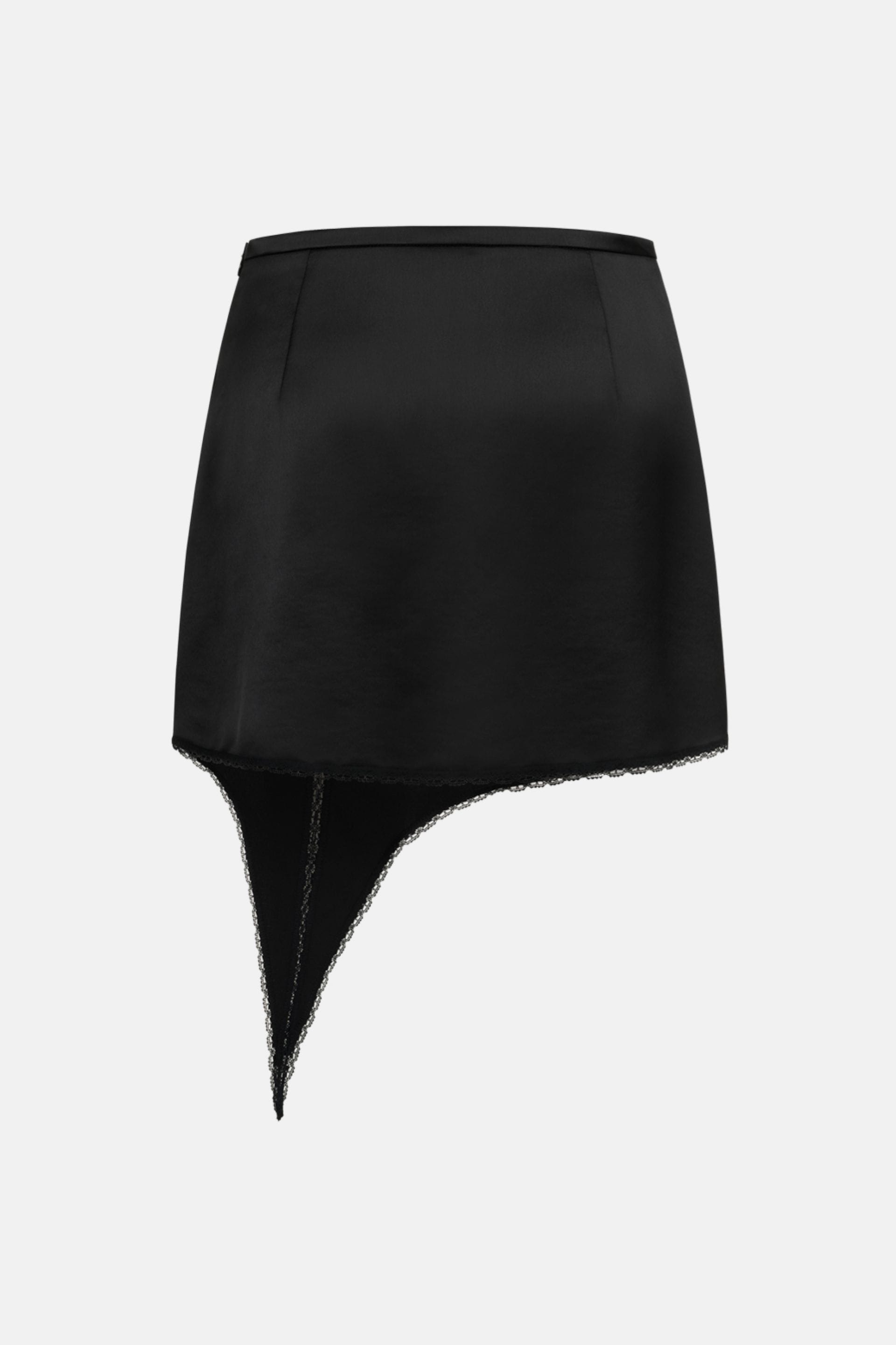 Mini skirt with slit and lace - WWB-SK1065-2-6 - Photo 4