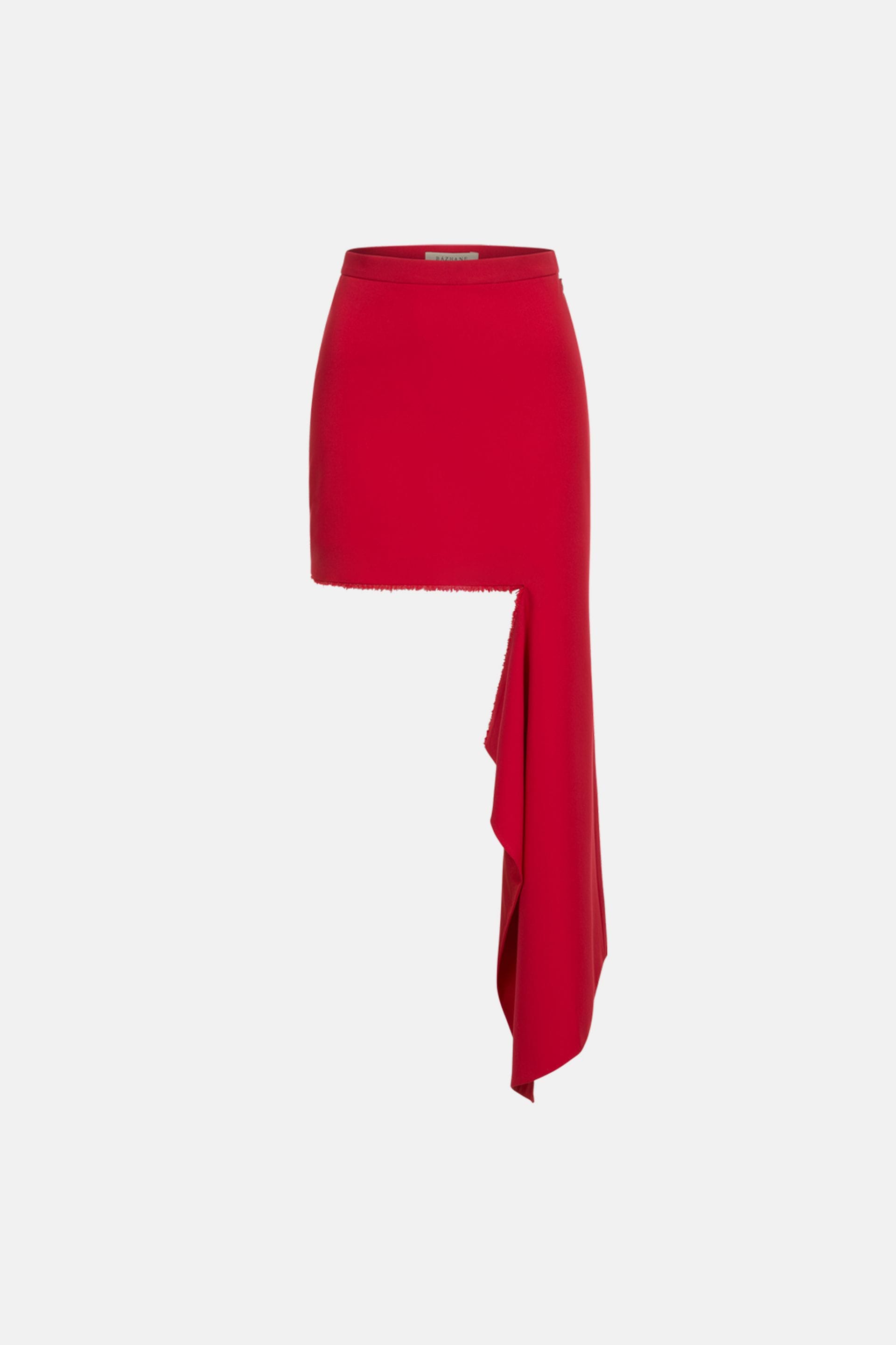 Cotton mini skirt with cut-out detail - WWB-SK1070-13-11 - Photo 1