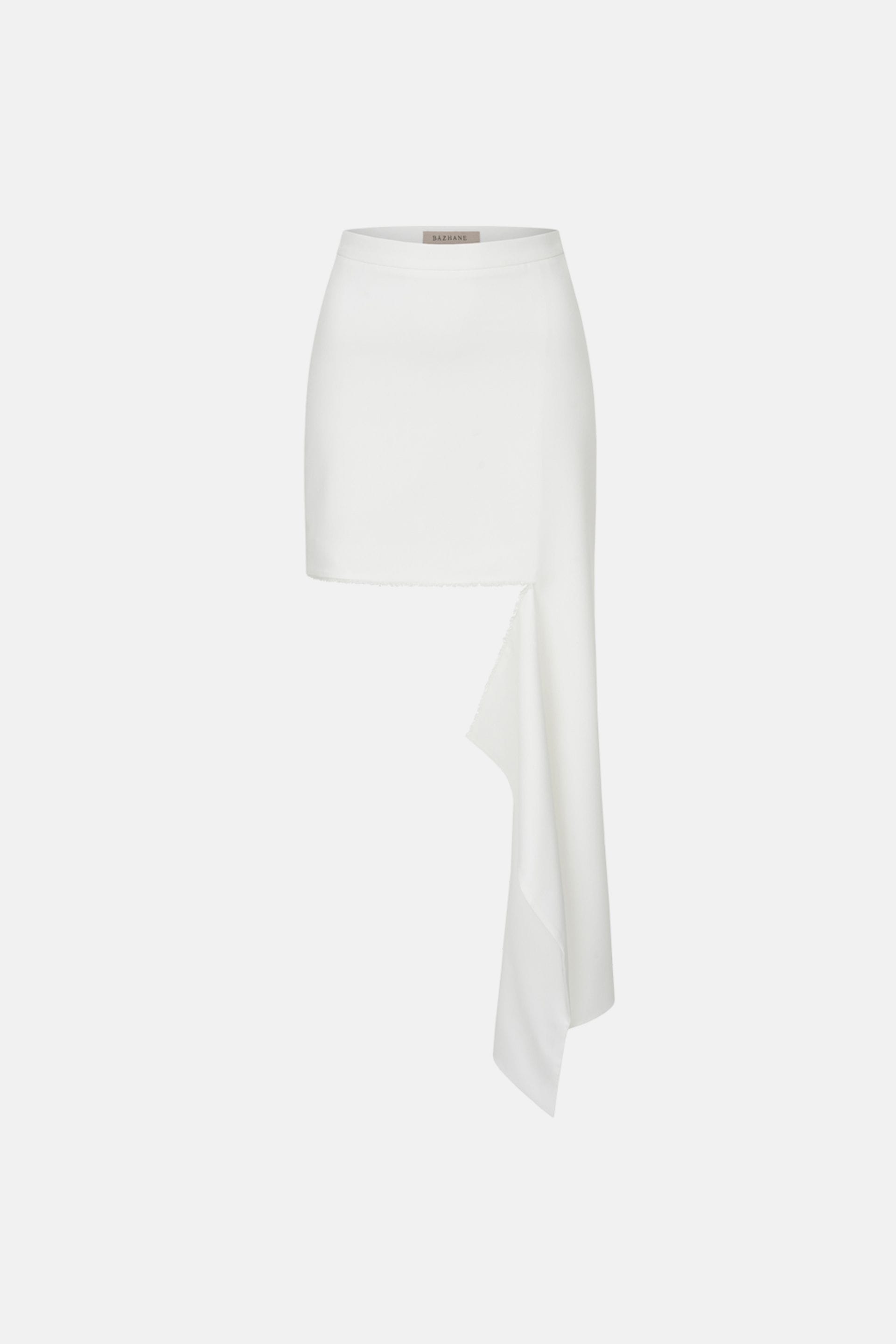 Cotton mini skirt with cut off detail - WWB-SK1070-3-12 - Photo 3