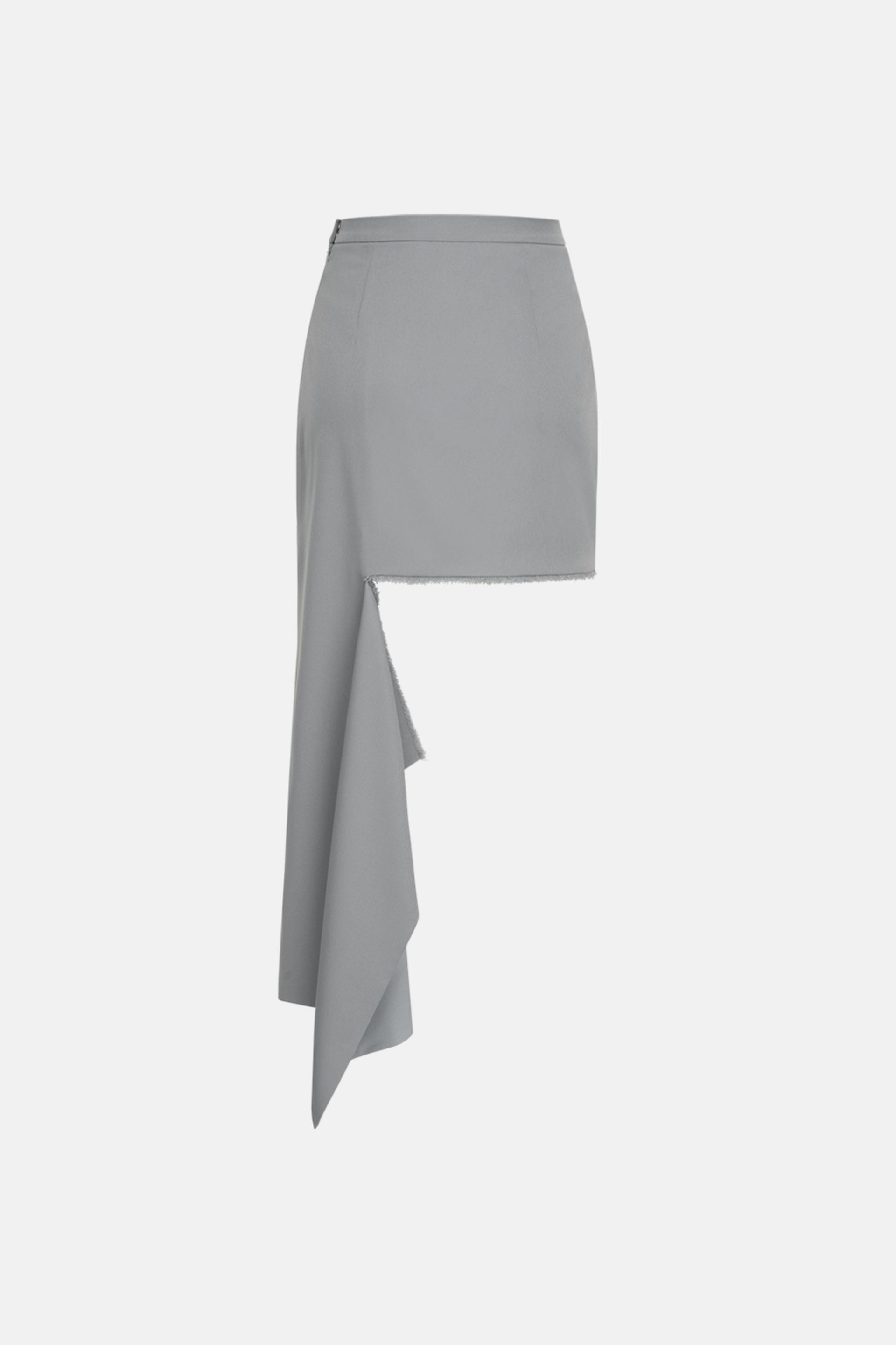 Cotton mini skirt with cut-out detail - WWB-SK1070-7-42 - Photo 4