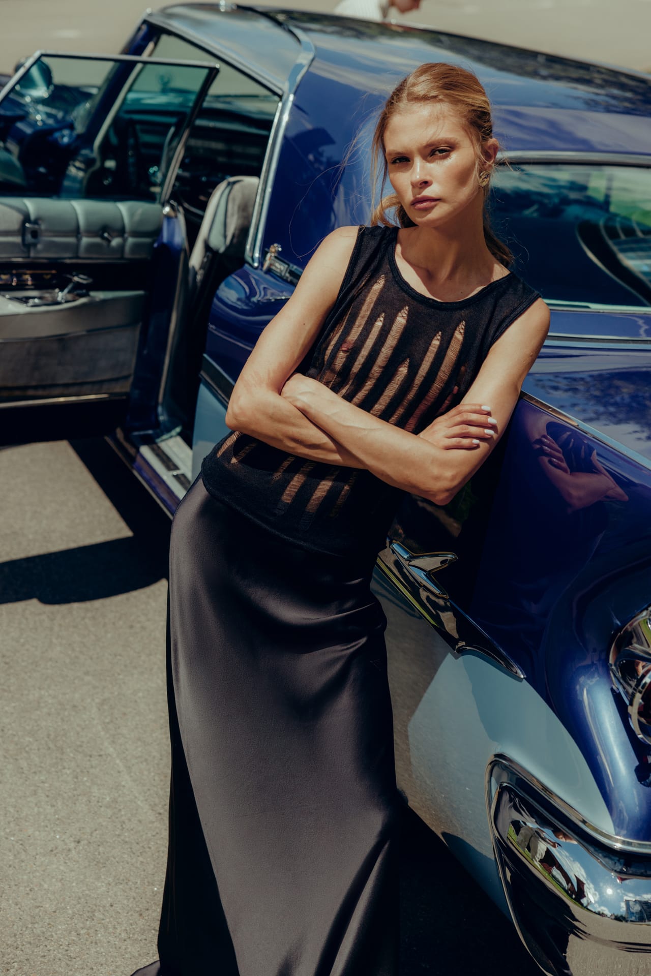 Satin maxi skirt - Photo 5