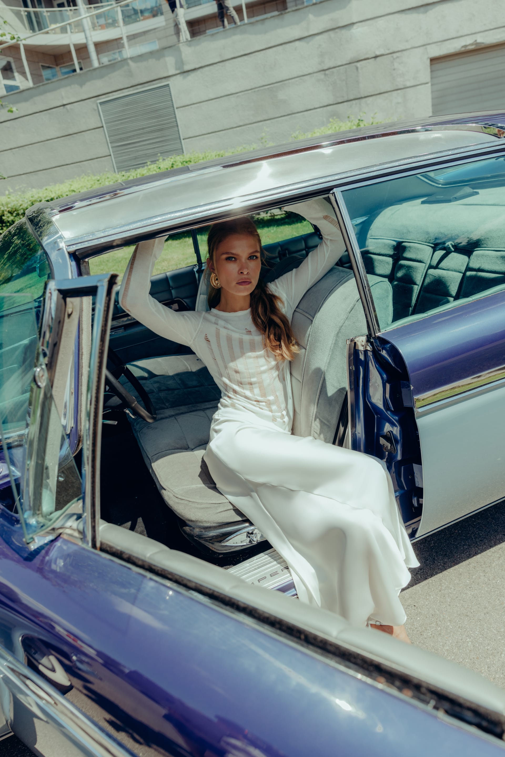 Satin midi skirt - WWB-SK1087-3-6 - Photo 5