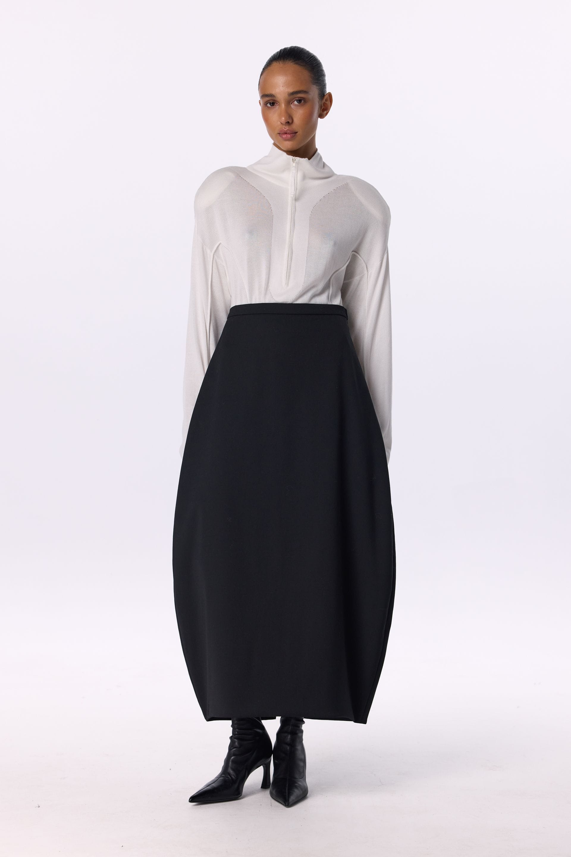 Woolen O skirt - WWB-SK1102-2-1 - Photo 3