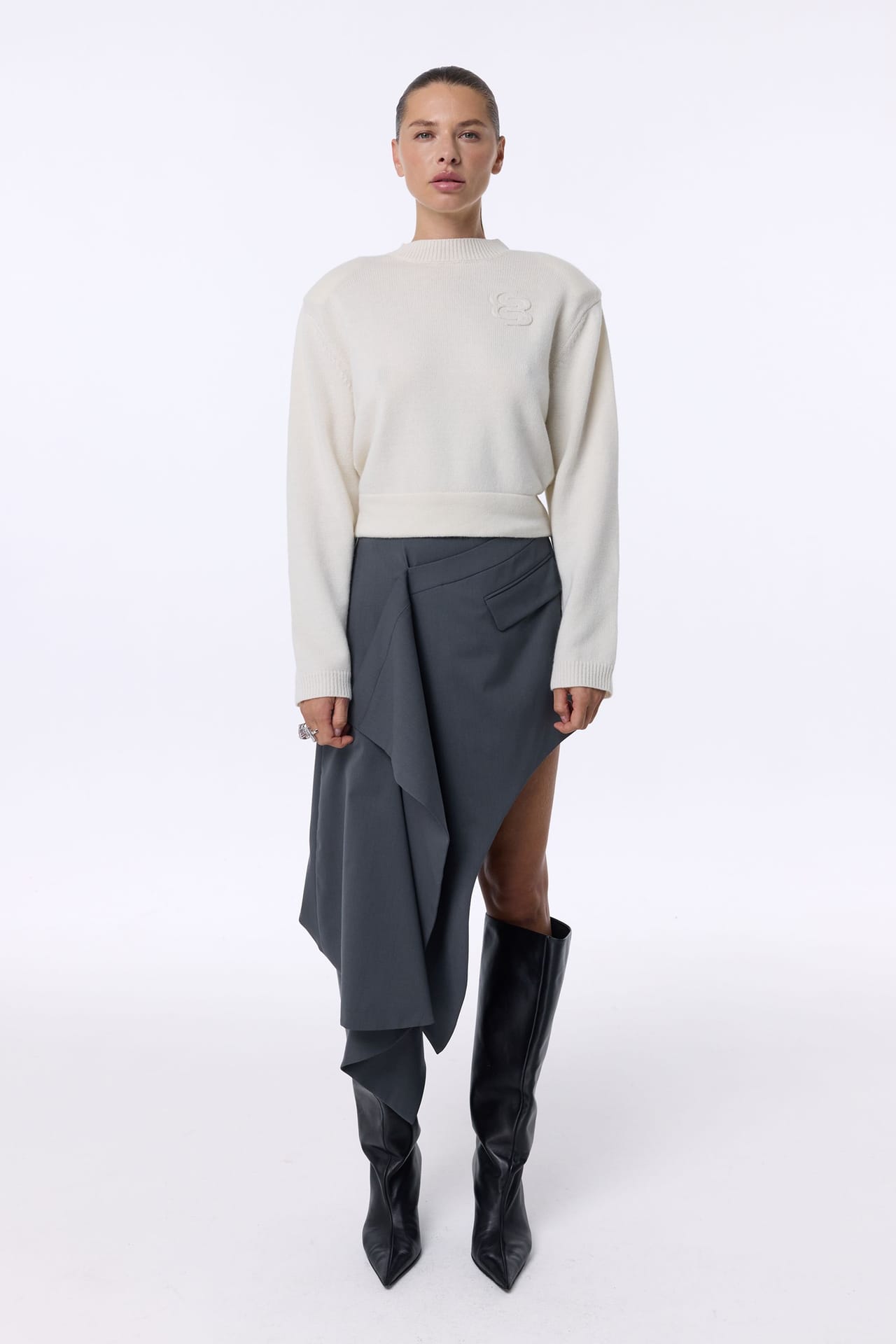 Wrap wool skirt - Photo 1