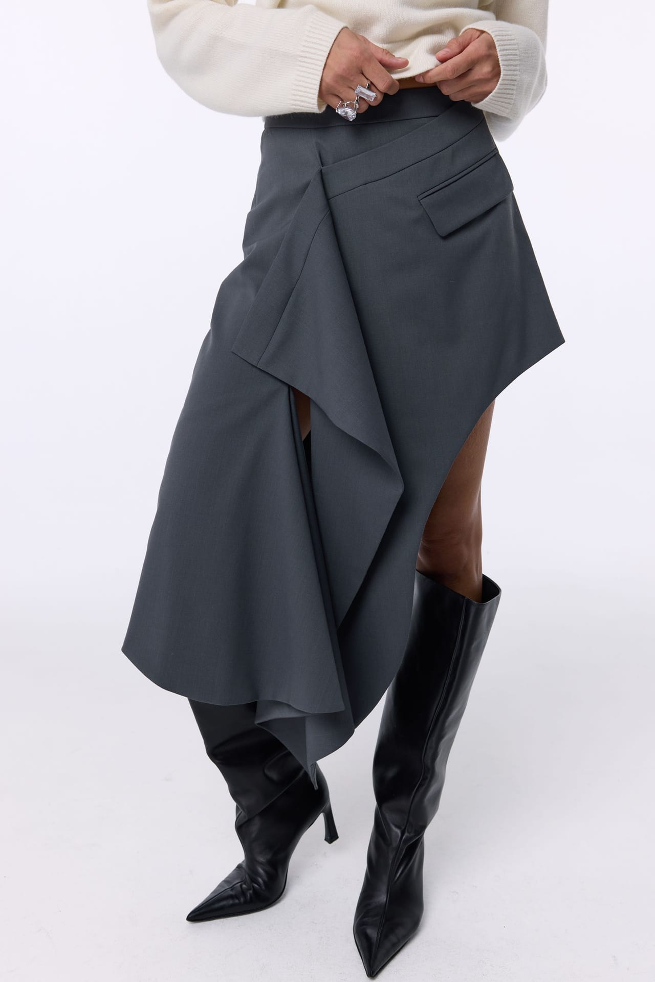 Wrap wool skirt - Photo 5
