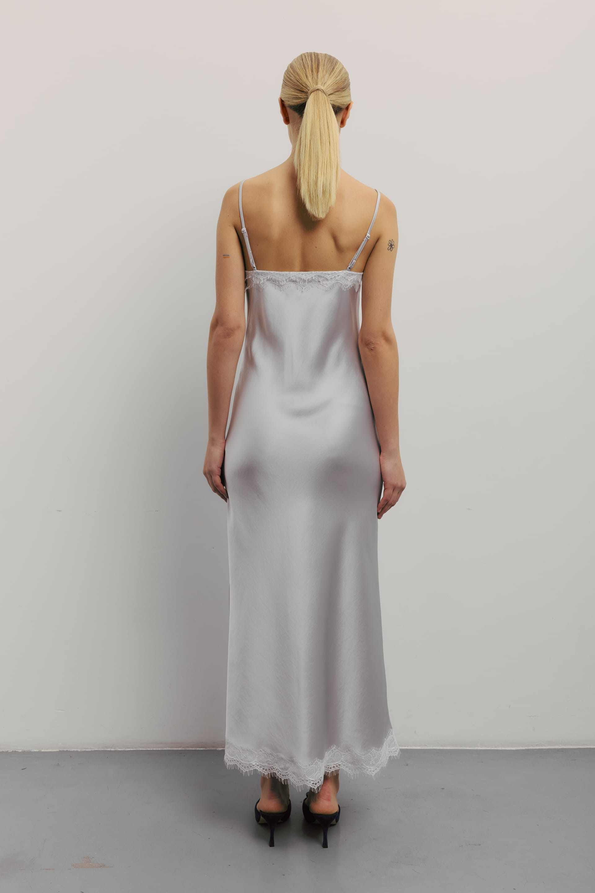 Maxi dress with lace - WWT-DR1073-7-6 - Photo 2