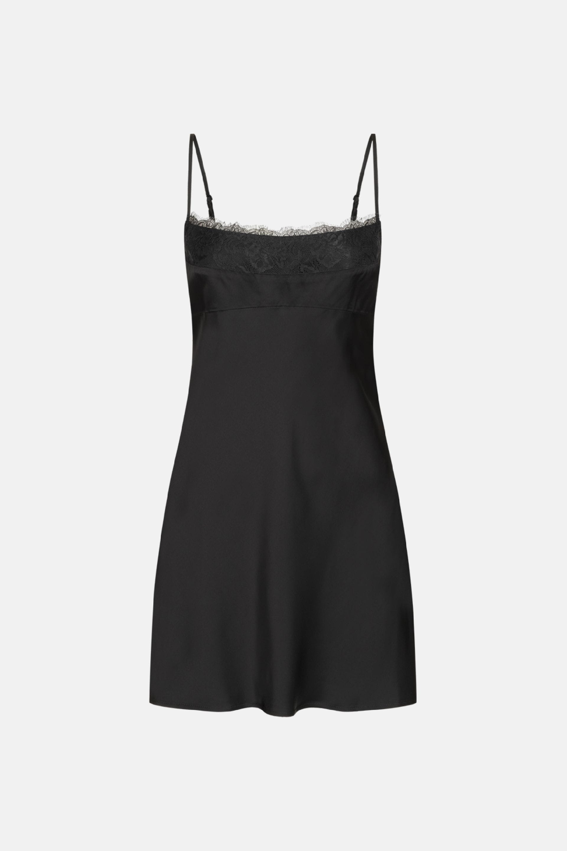 Mini dress with thin straps and lace - WWT-DR1076-2-6 - Photo 3