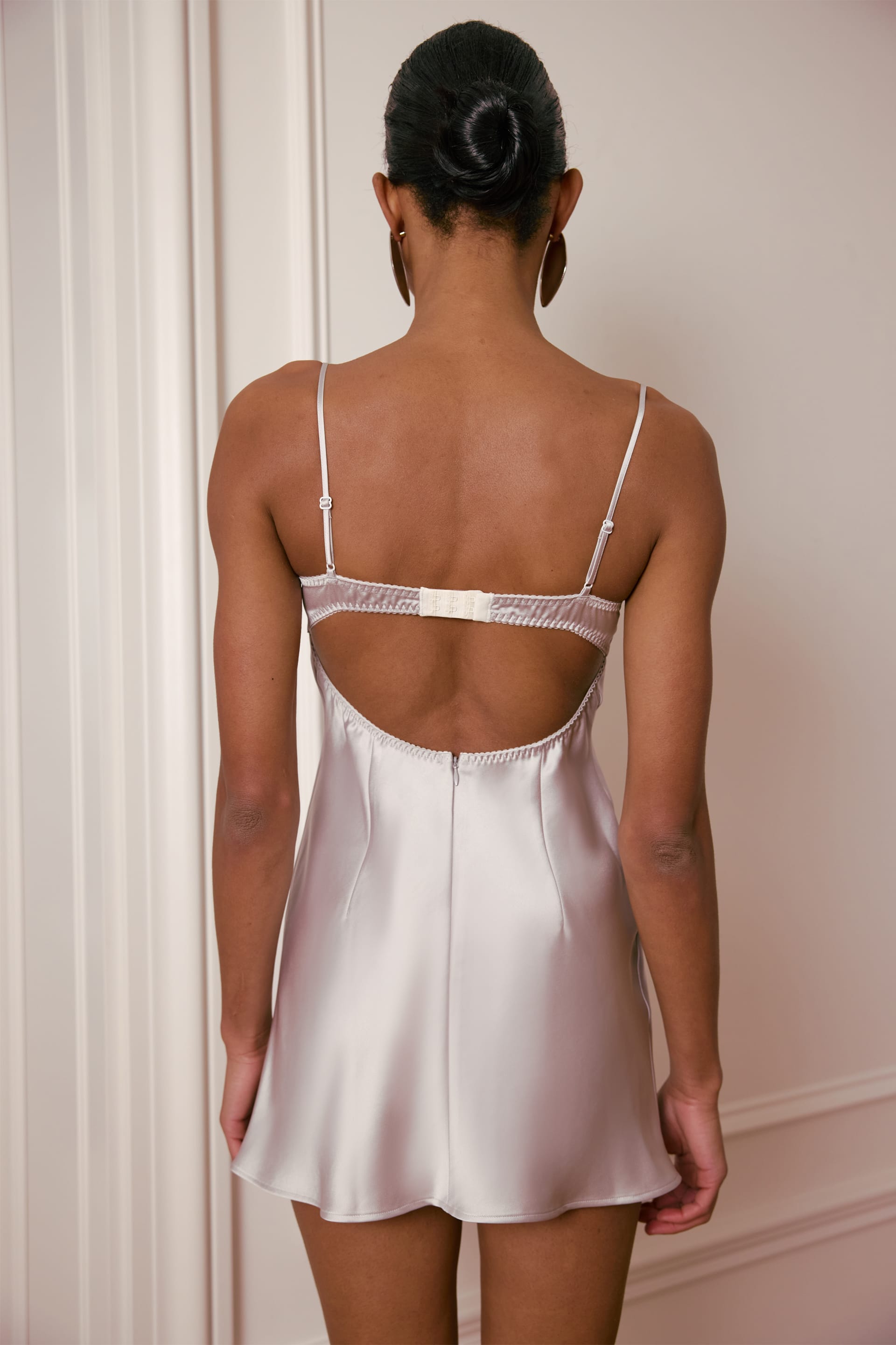 Mini dress with thin straps and lace - WWT-DR1076-7-6 - Photo 2