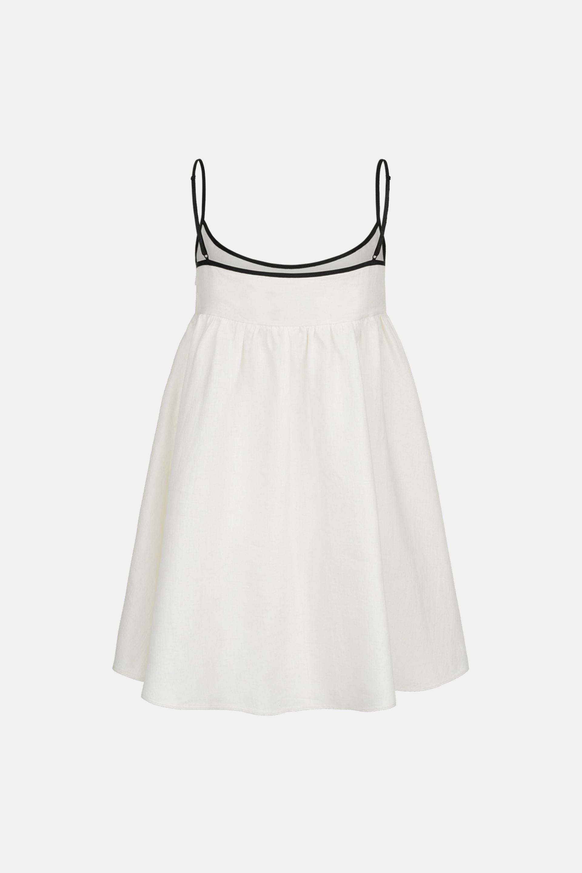 Mini A-line dress with black trim - WWT-DR1089-3-14 - Photo 2