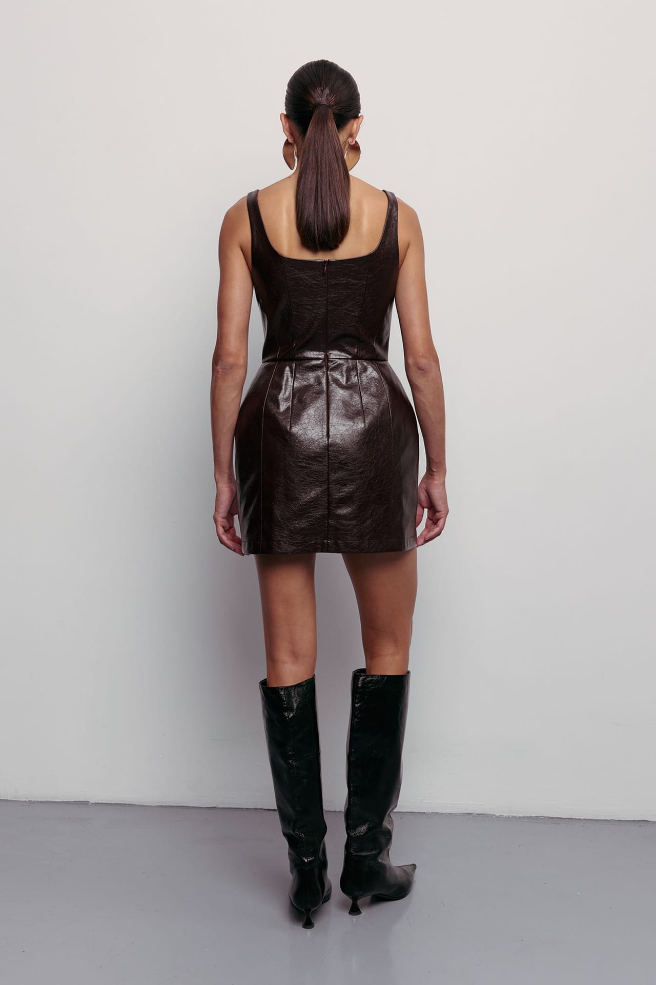 Vinous mini dress - Photo 2