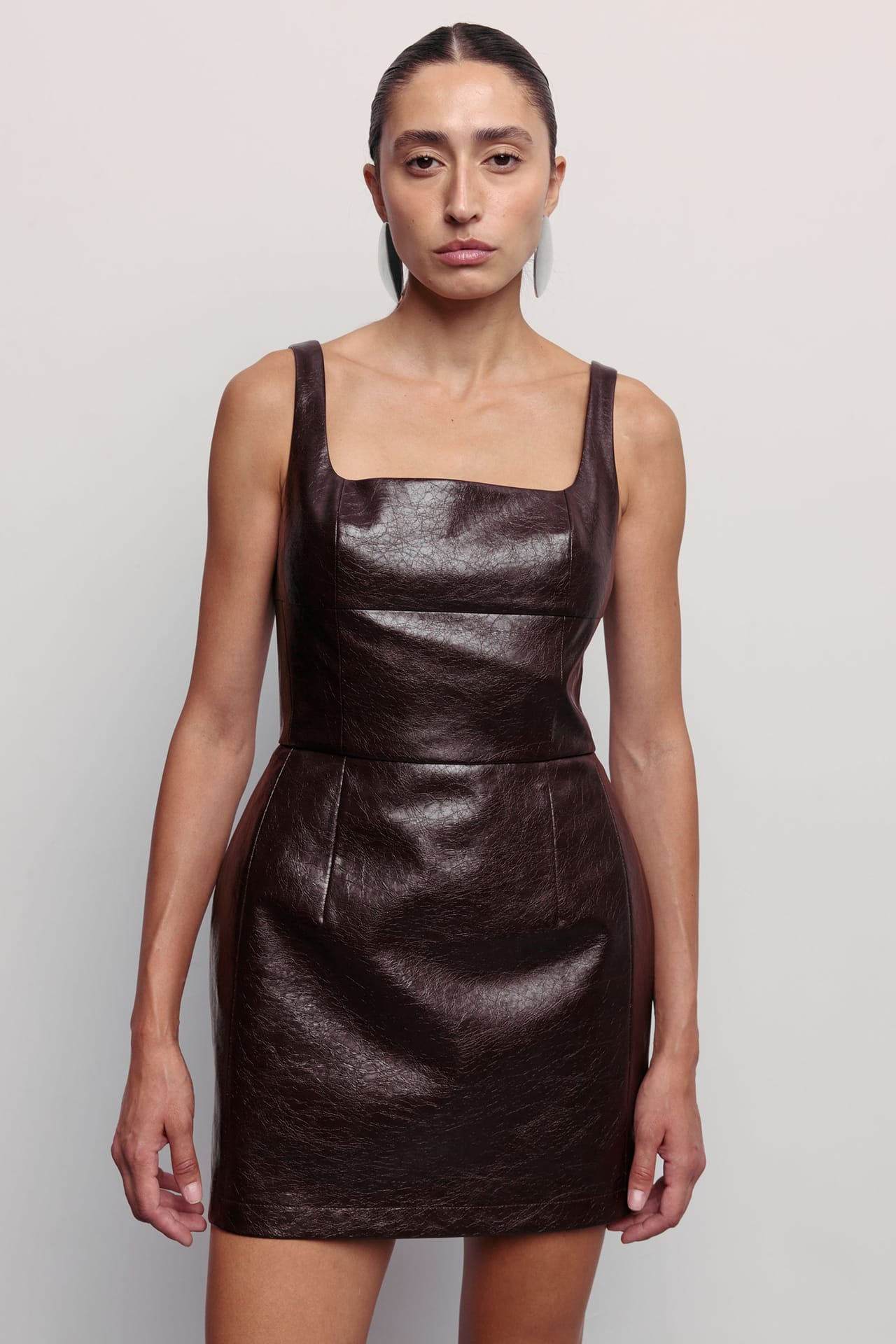 Vinous mini dress - Photo 5