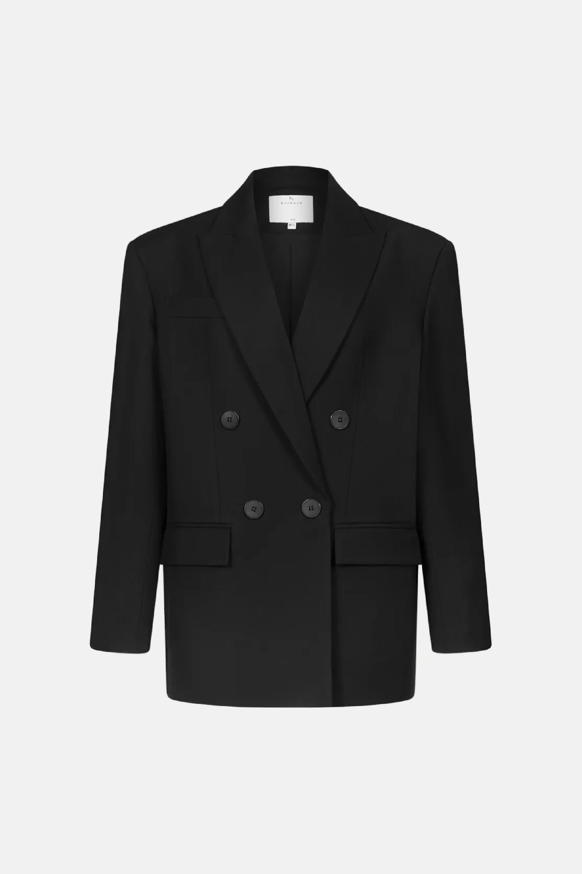 Blazer oversize en coton à double boutonnage avec épaulettes - WWT-J1014-2-11 - Photo 1