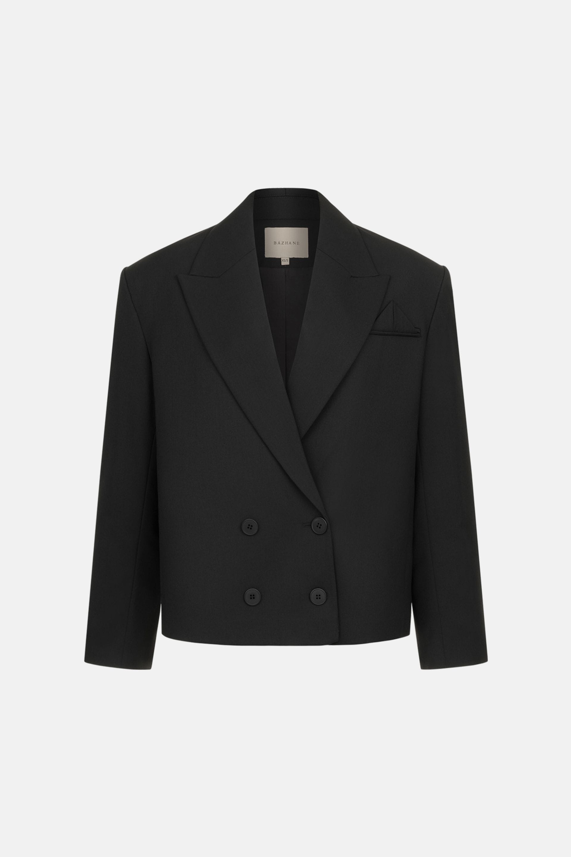 Blazer en coton oversize avec petit triangle - WWT-J1035-2-11 - Photo 3