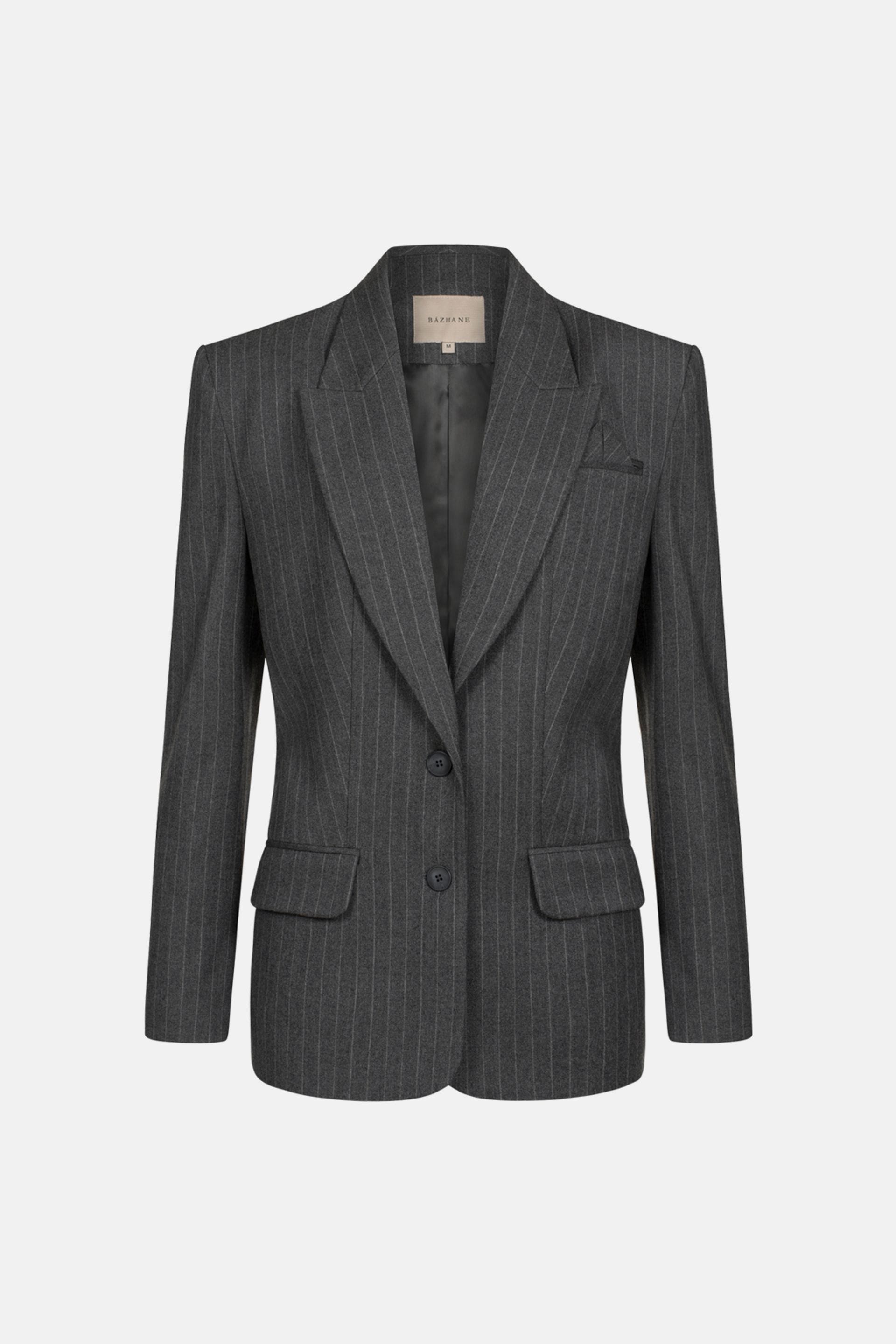 Single-breasted, fitted wool jacket - WWT-J1054-10-2 - Photo 1