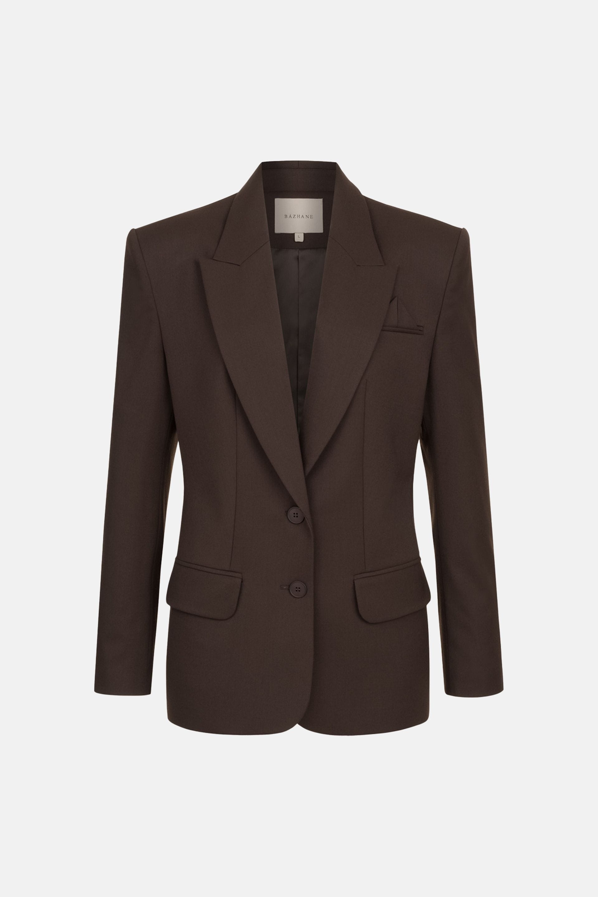 Single-breasted woolen jacket, fitted - WWT-J1054-14-1 - Photo 1