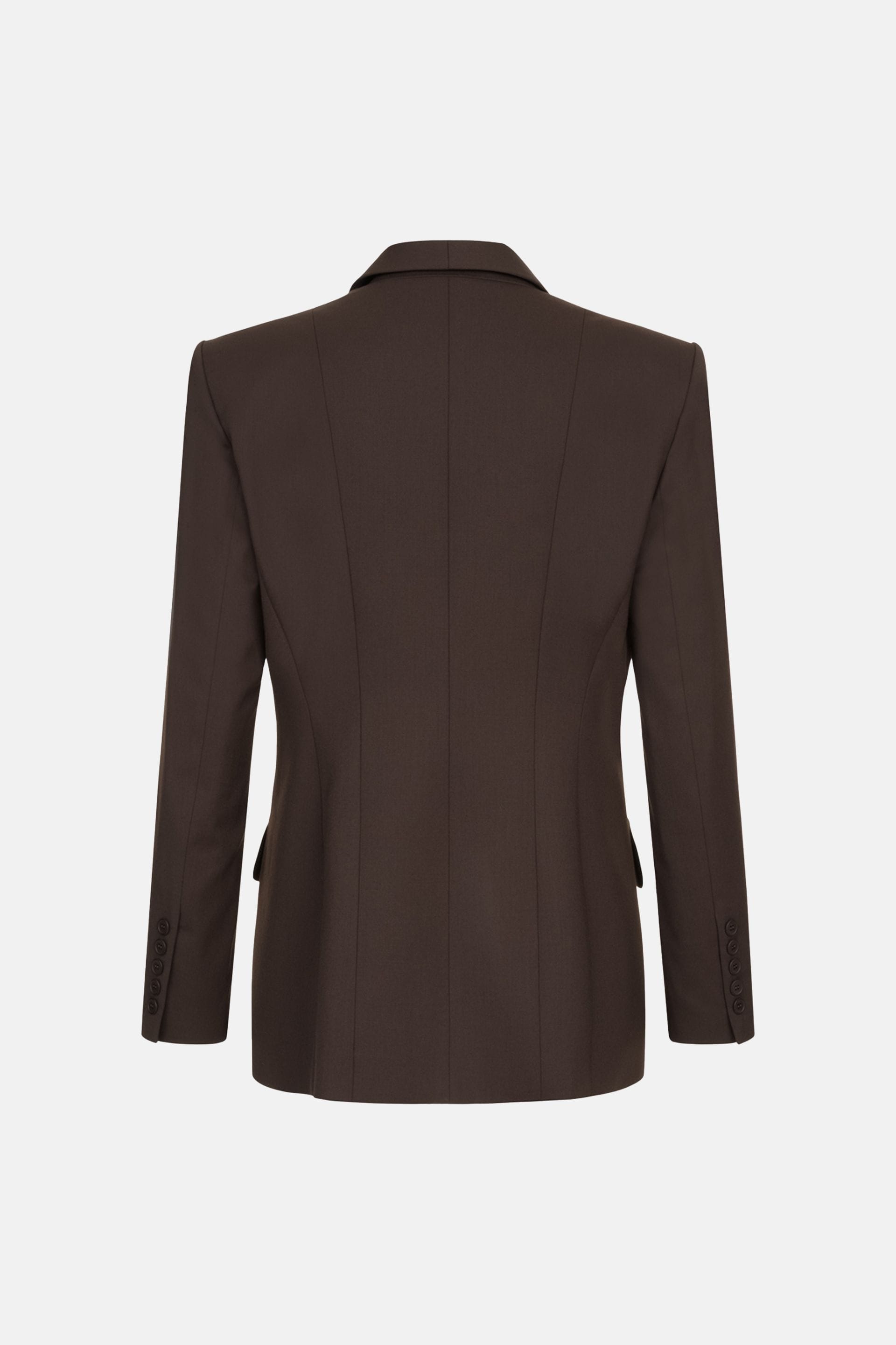 Single-breasted woolen jacket, fitted - WWT-J1054-14-1 - Photo 2