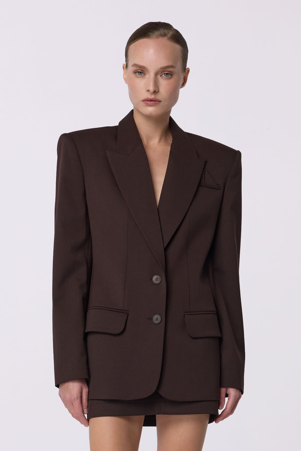 Veste en laine cintrée à un bouton - Photo 3