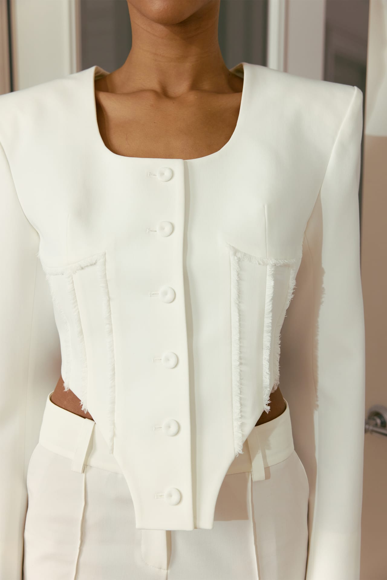 Corset cotton blazer - Photo 5