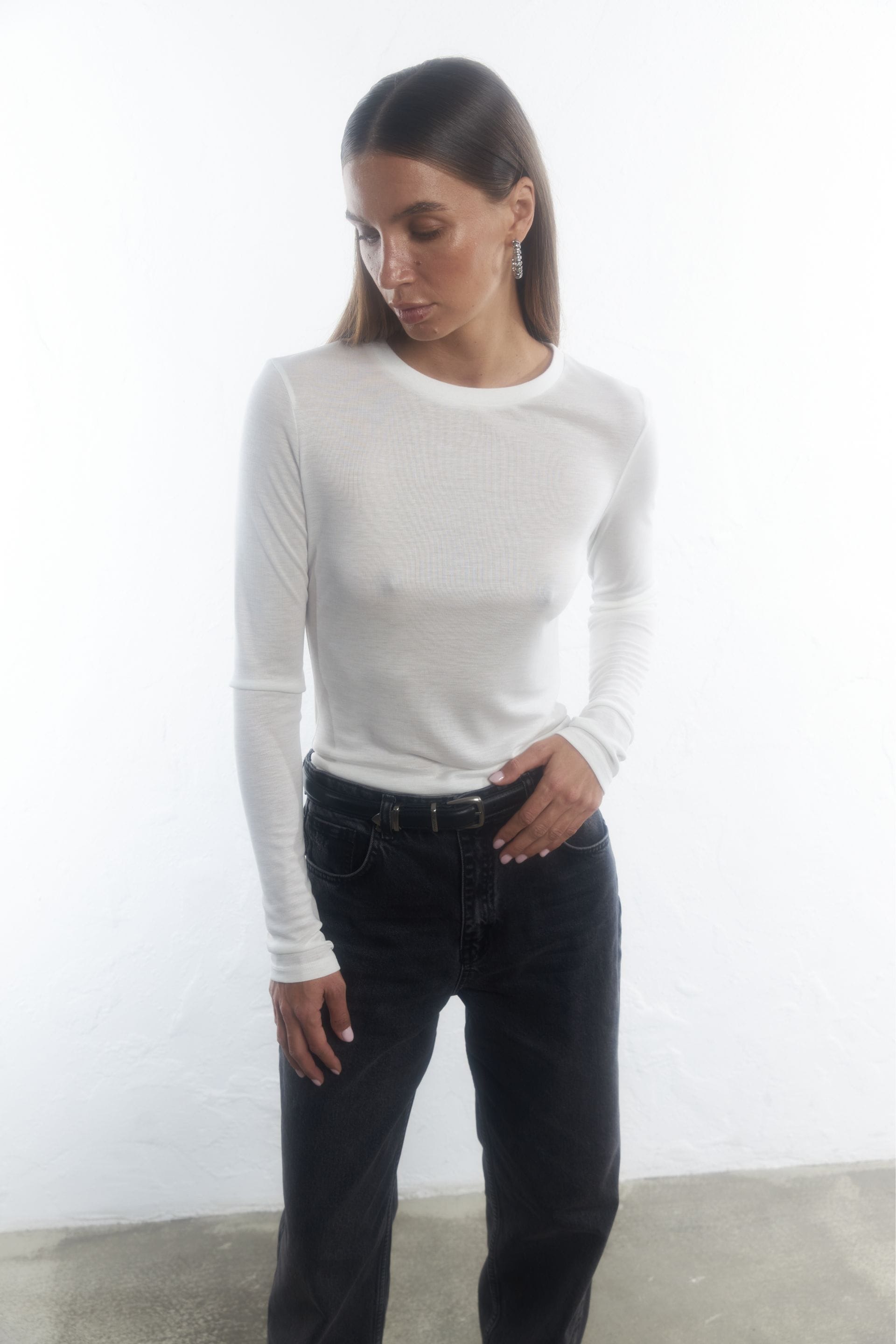 Longsleeve semi sheer fitted - WWT-LS1058-3-10 - Photo 3