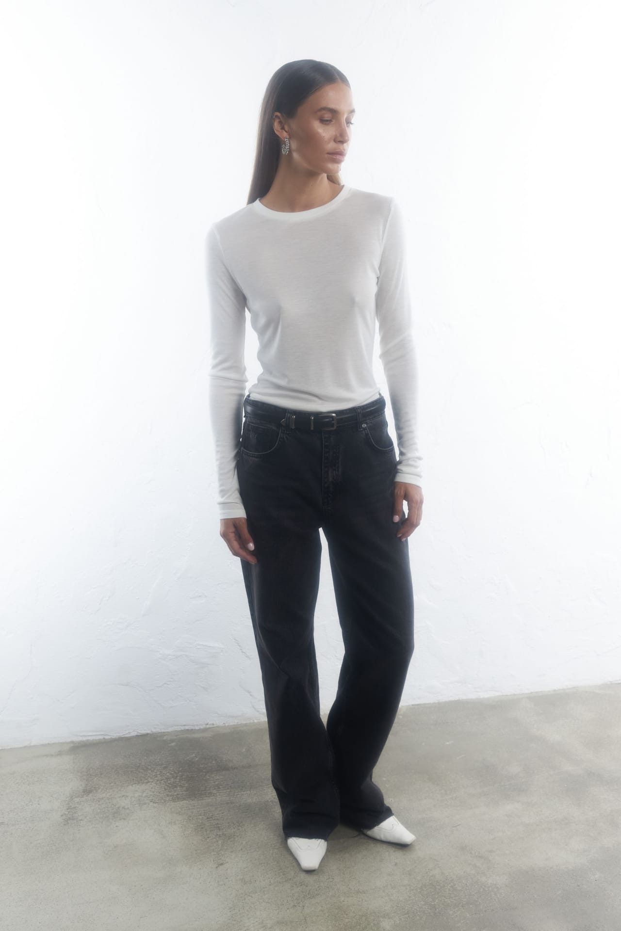 Longsleeve semi sheer fitted - Photo 4