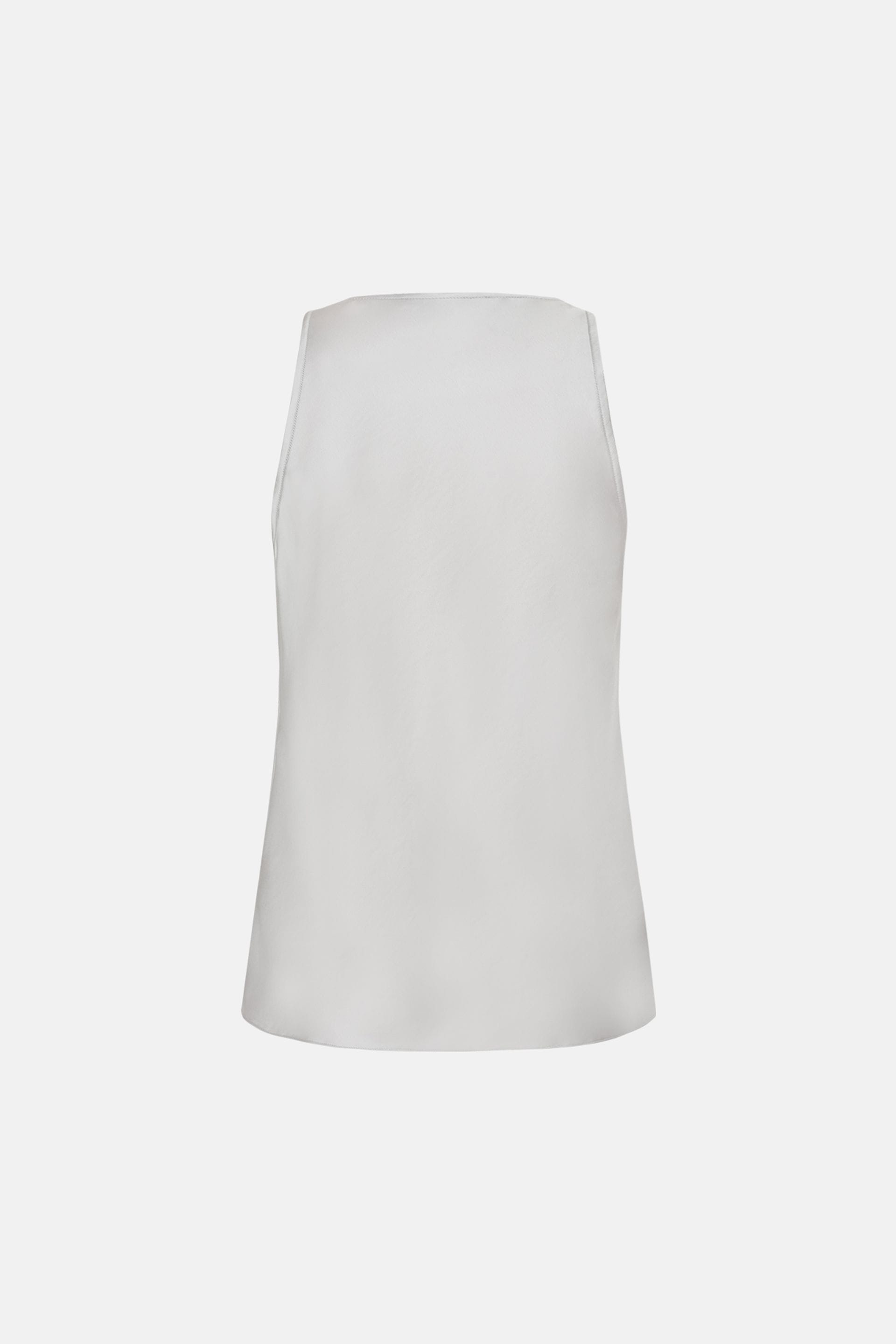 Satin top with a deep neckline - WWT-T8512-7-6 - Photo 2