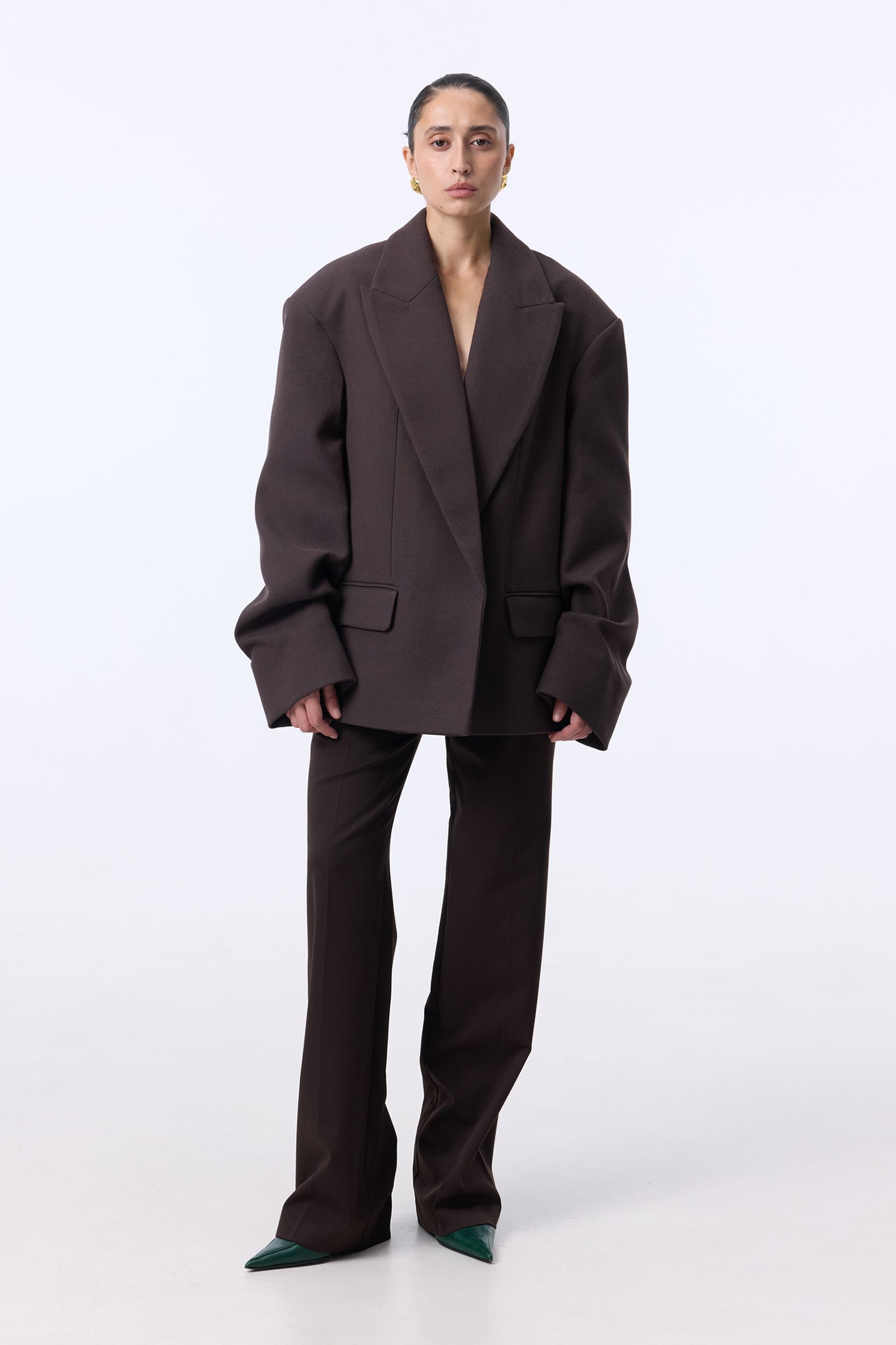 Manteau-veste avec fronces sur la manche - WWU-JC1083-14-54 - Photo 1