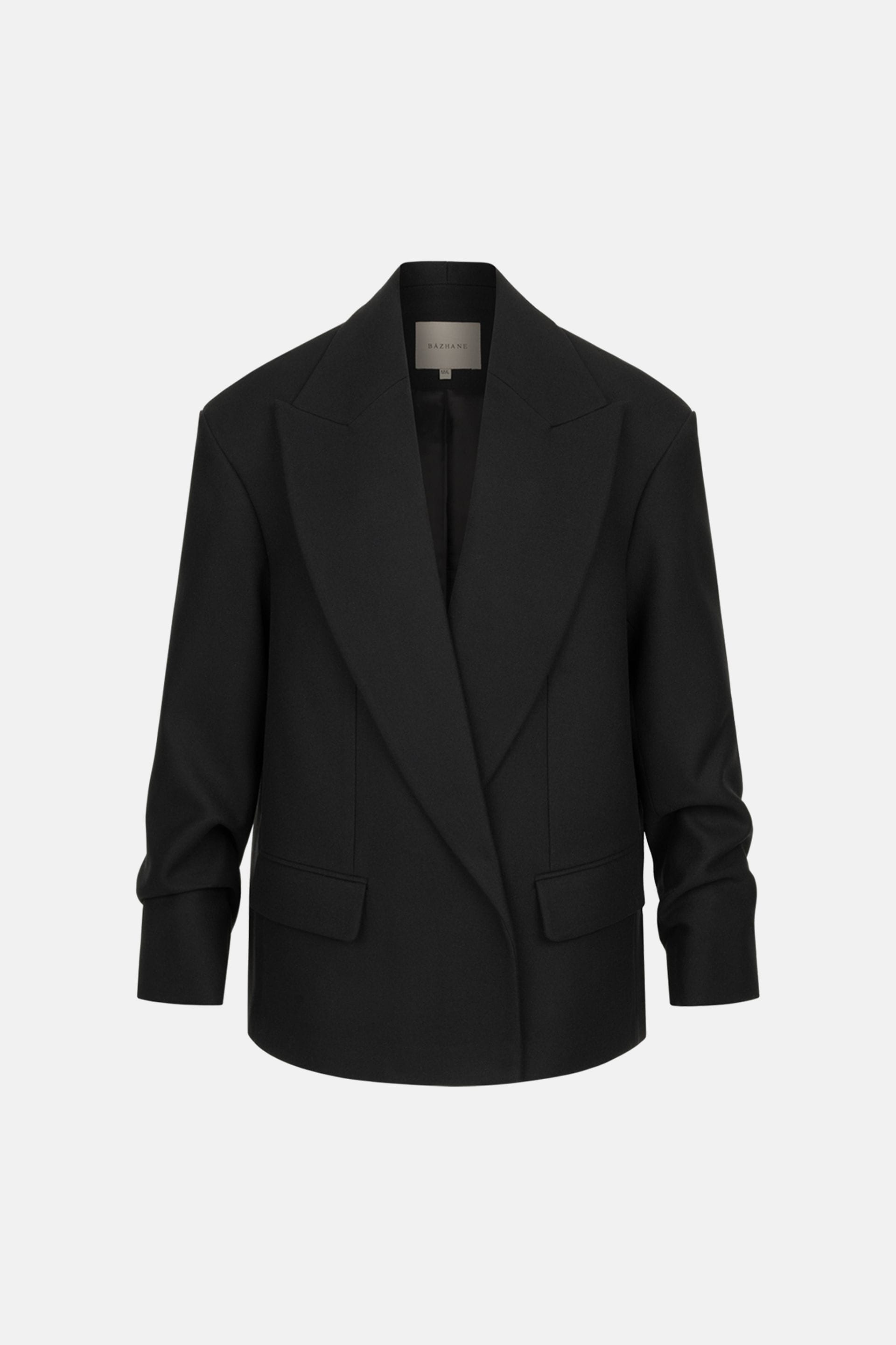 Manteau-veste oversize avec fronces sur la manche - WWU-JC1083-2-25 - Photo 3