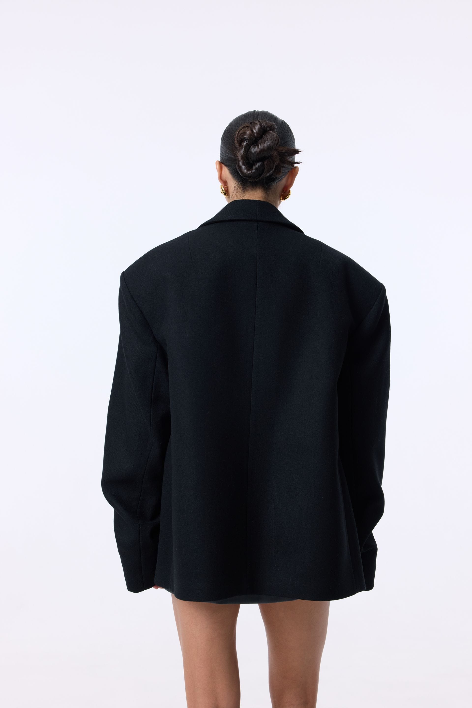 Manteau-veste oversize avec fronces sur la manche - WWU-JC1083-2-25 - Photo 2